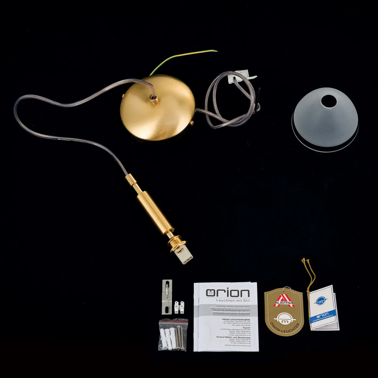 Viseća lampa OPALDESIGN, mat zlatna, 10 cm - 8