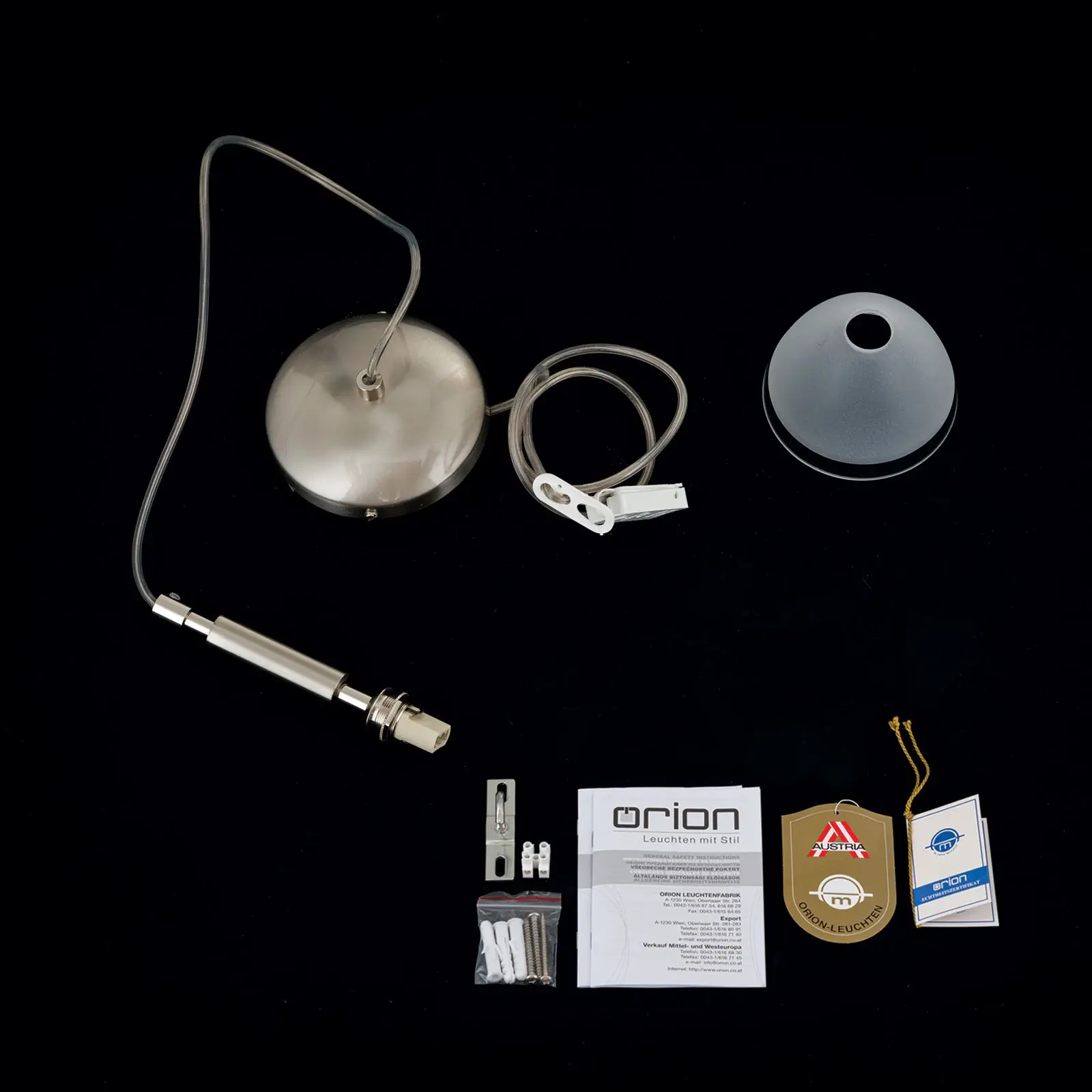 OPALDESIGN pojedinačna viseća lampa, 10 cm, satin hrom završna obrada - 8