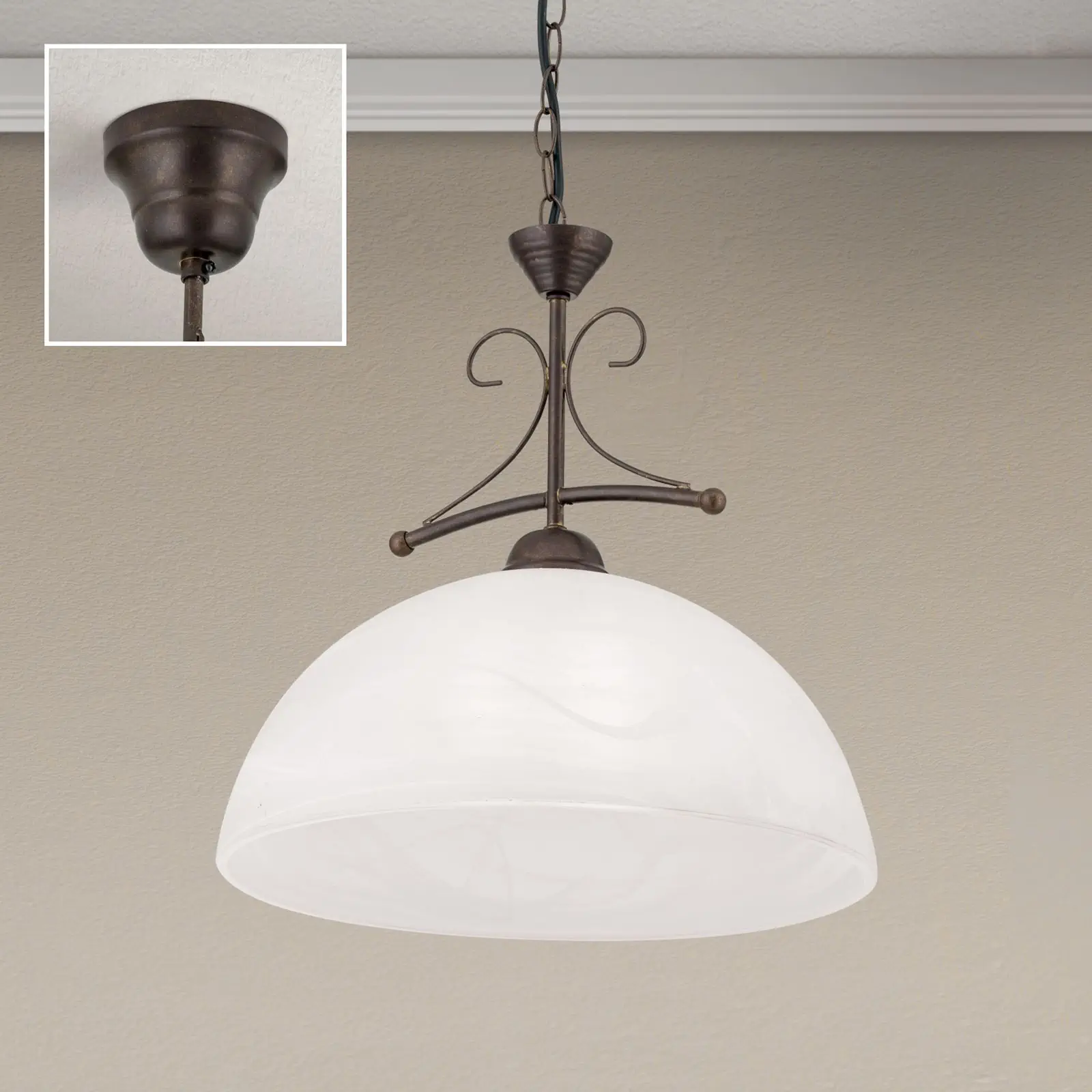 Viseća lampa RULA, 1-plamena, antik - 2