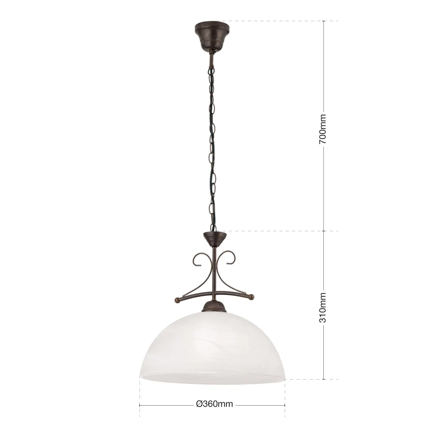 Viseća lampa RULA, 1-plamena, antik - 7