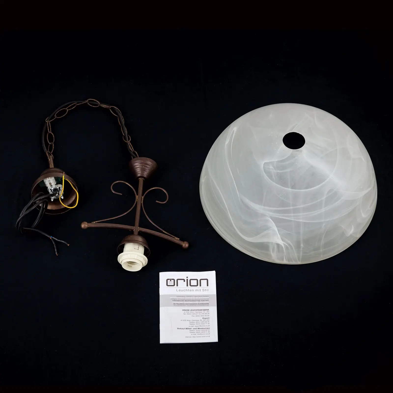 Viseća lampa RULA, 1-plamena, antik - 8