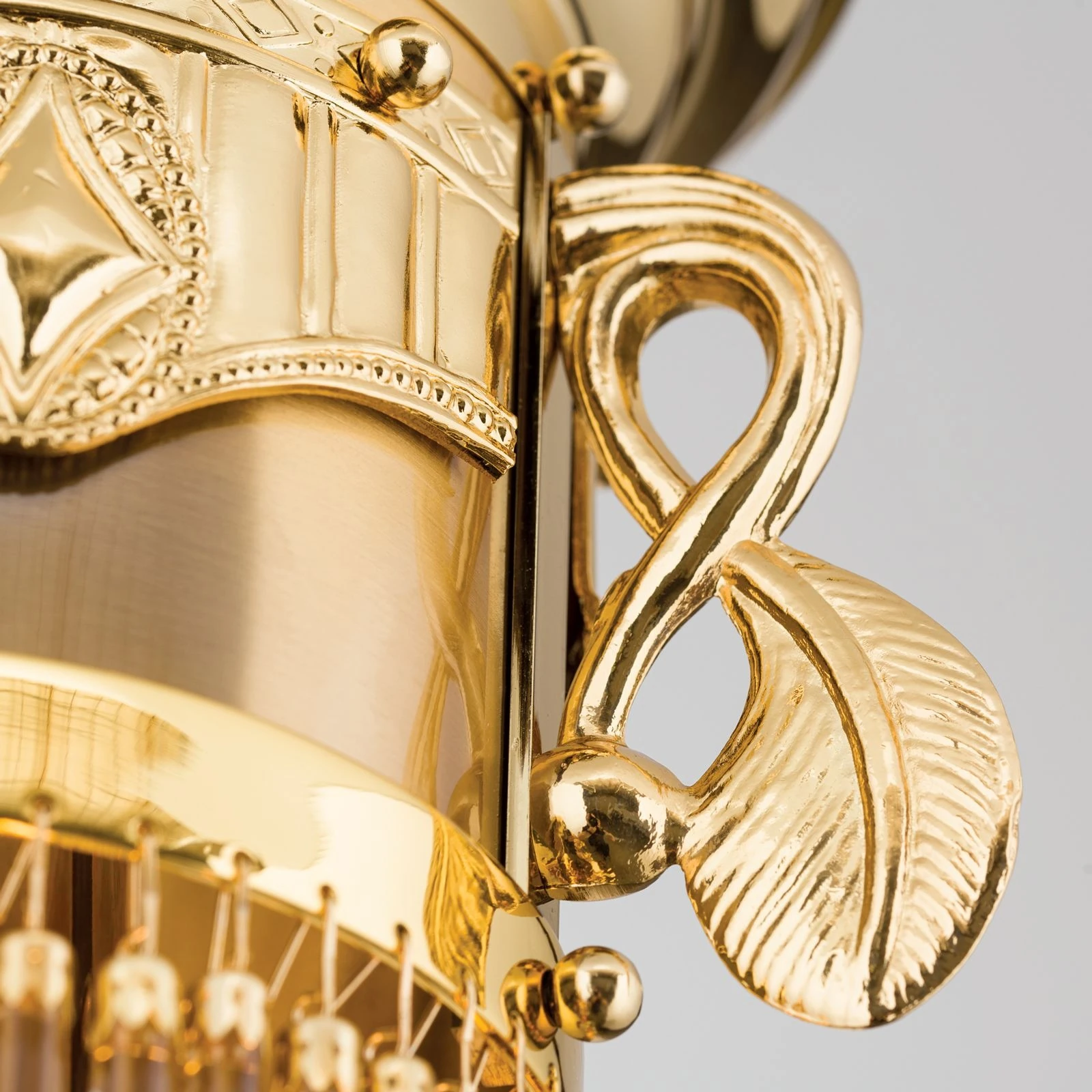 Viseća lampa ADELE, 24-karatno pozlaćena, štapići od kristalnog stakla, Ø 17 cm - 5