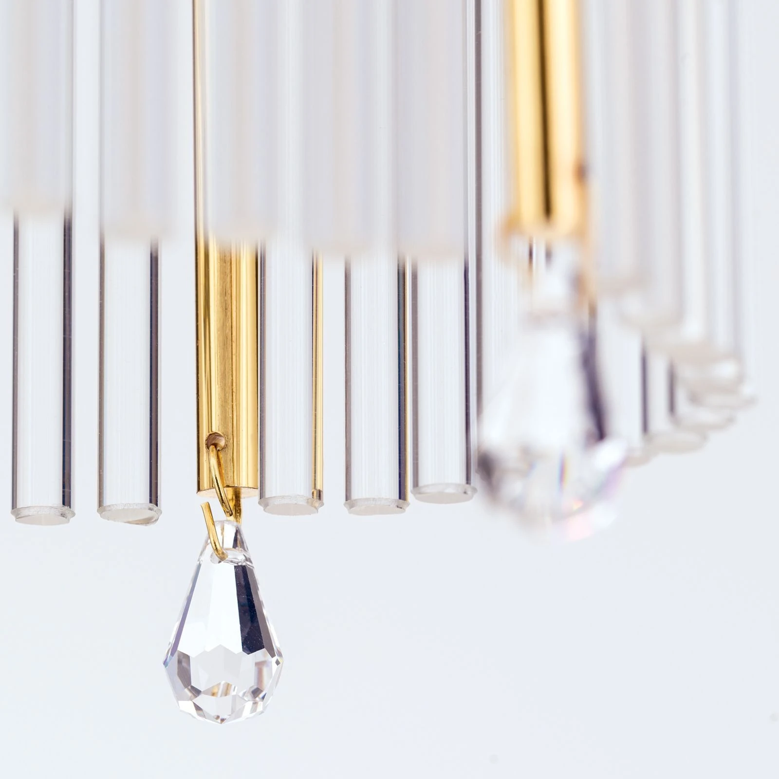 Viseća lampa ADELE, 24-karatno pozlaćena, štapići od kristalnog stakla, Ø 17 cm - 6