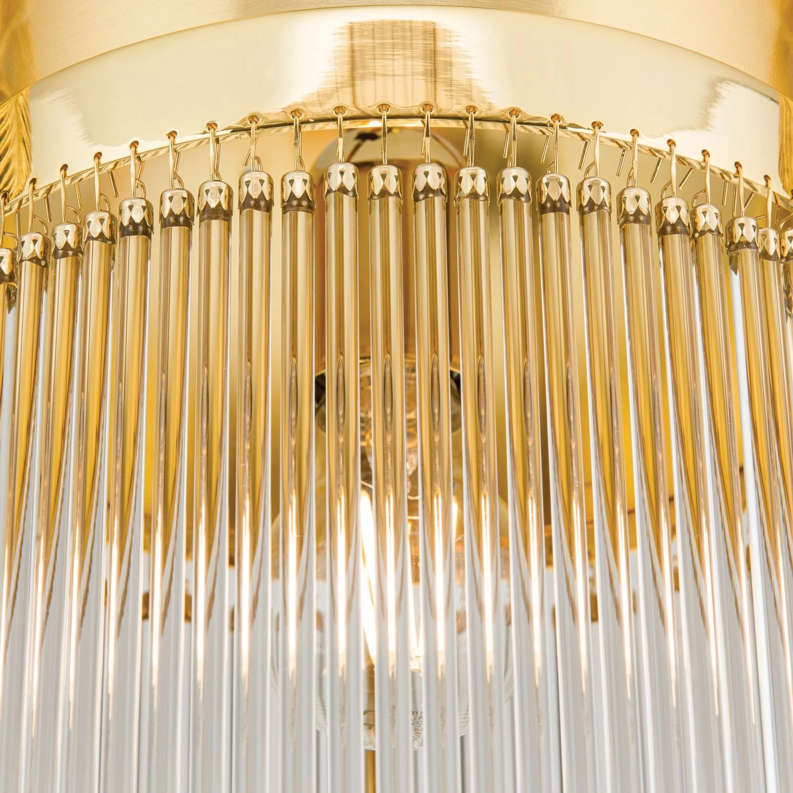 Viseća lampa ADELE, 24-karatno pozlaćena, štapići od kristalnog stakla, Ø 32 cm - 5