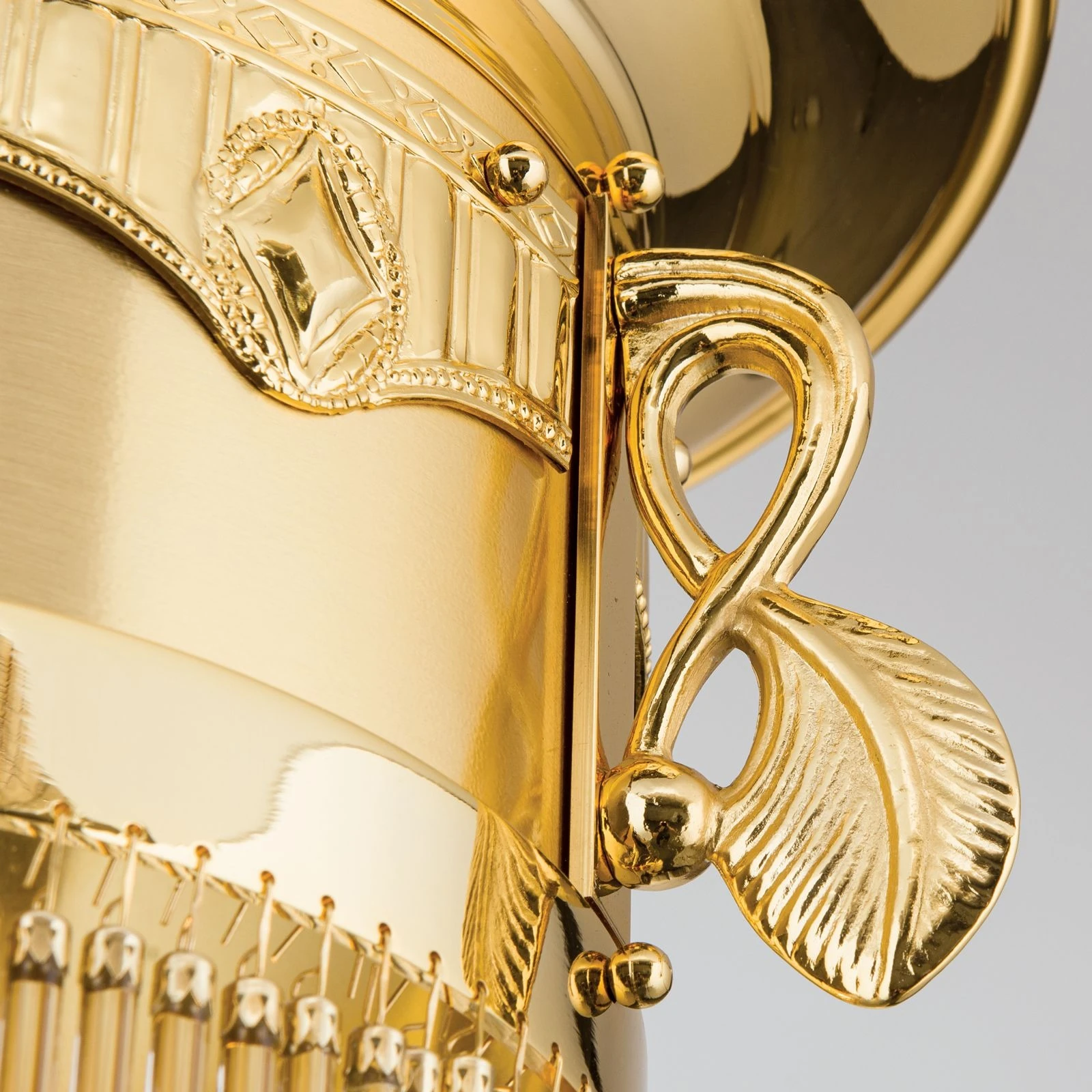 Viseća lampa ADELE, 24-karatno pozlaćena, štapići od kristalnog stakla, Ø 32 cm - 6