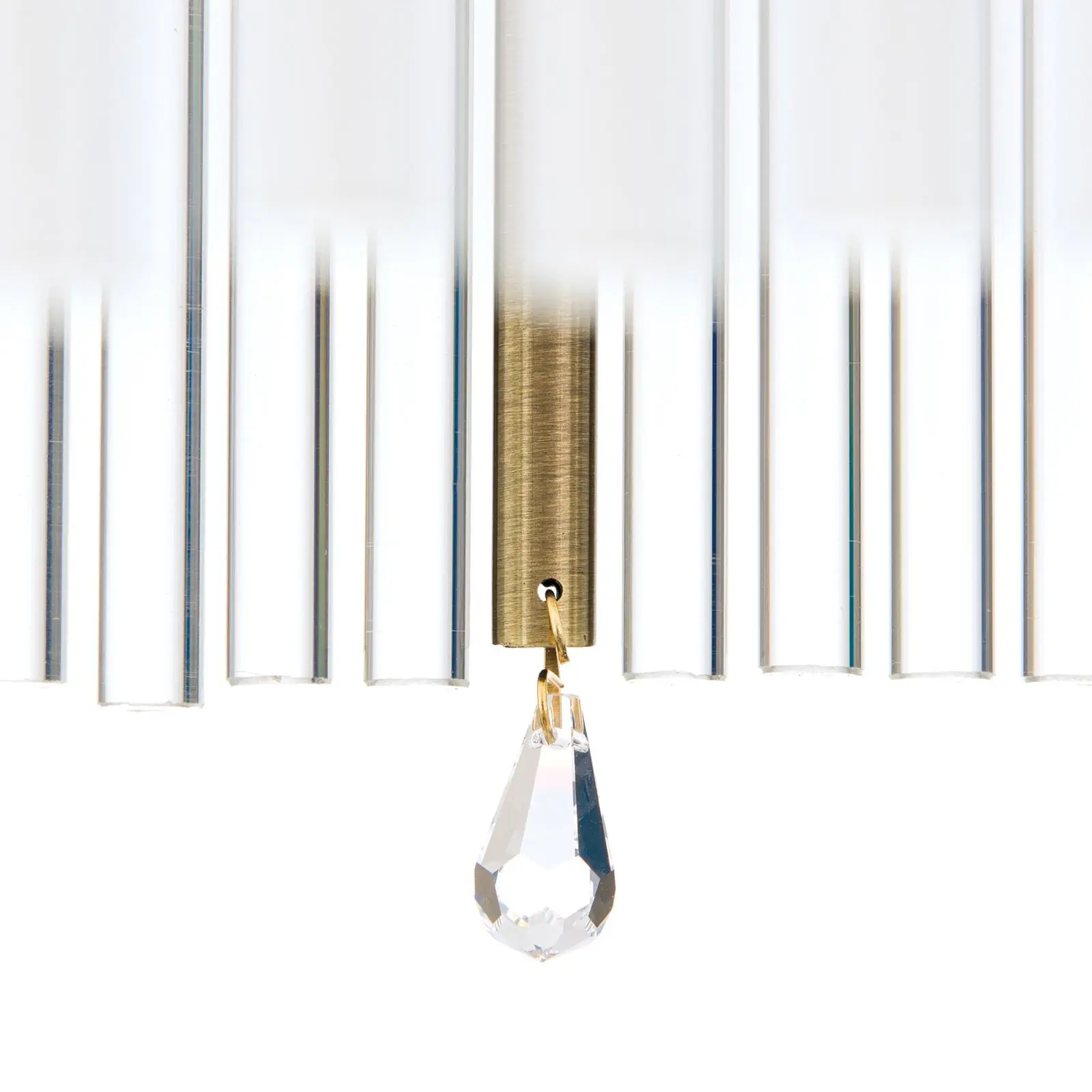 Viseća lampa ADELE, antik mesing, sa kristalnim staklenim štapićima, 37cm - 5