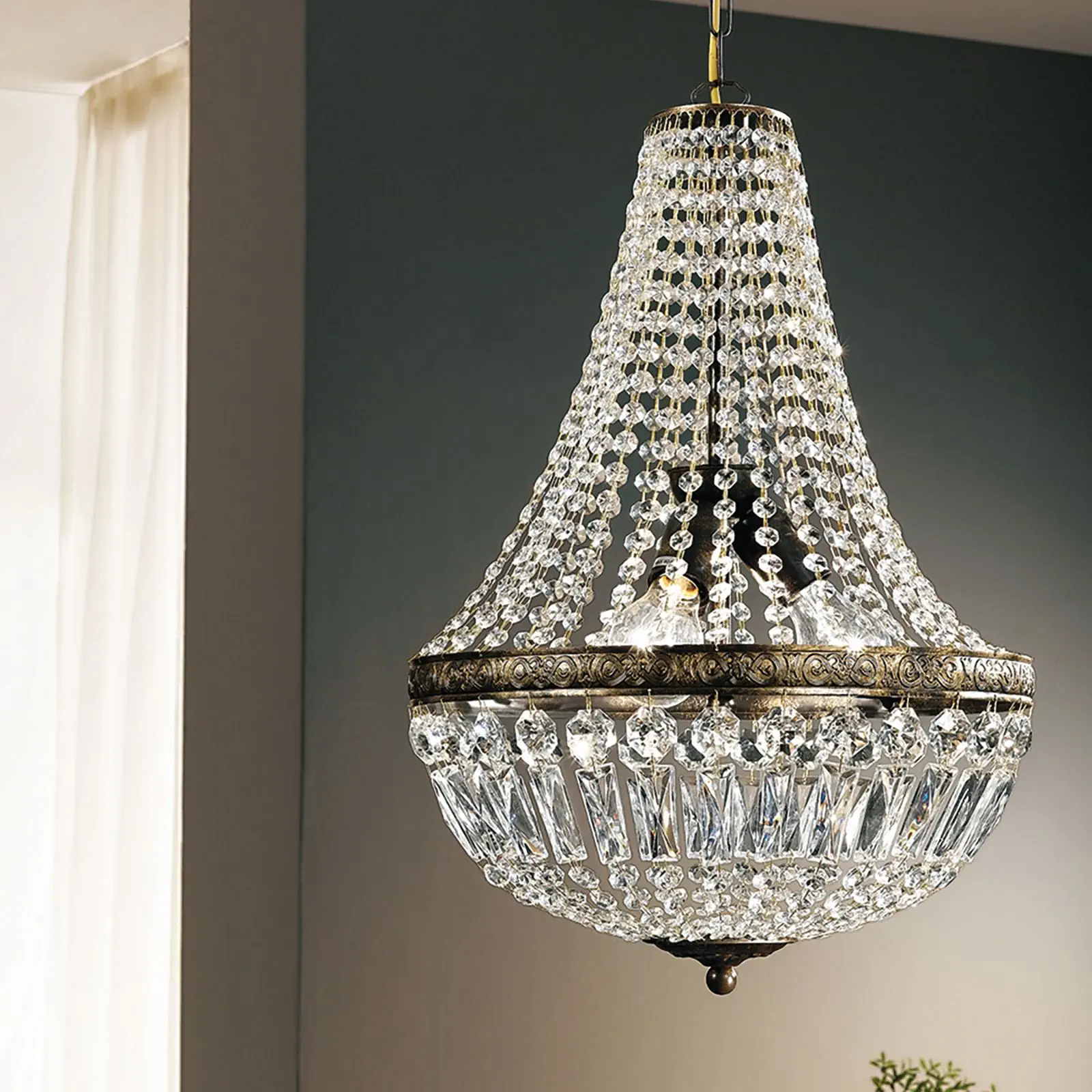 Luster ARILA, 3 izvora svetla, antik - 8