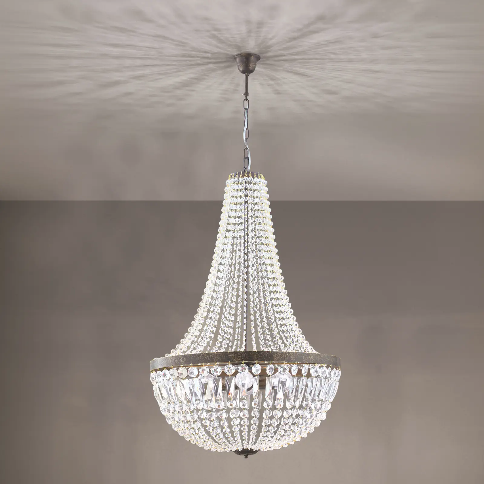 Luster ARILA, 6 izvora svetla, antik - 1