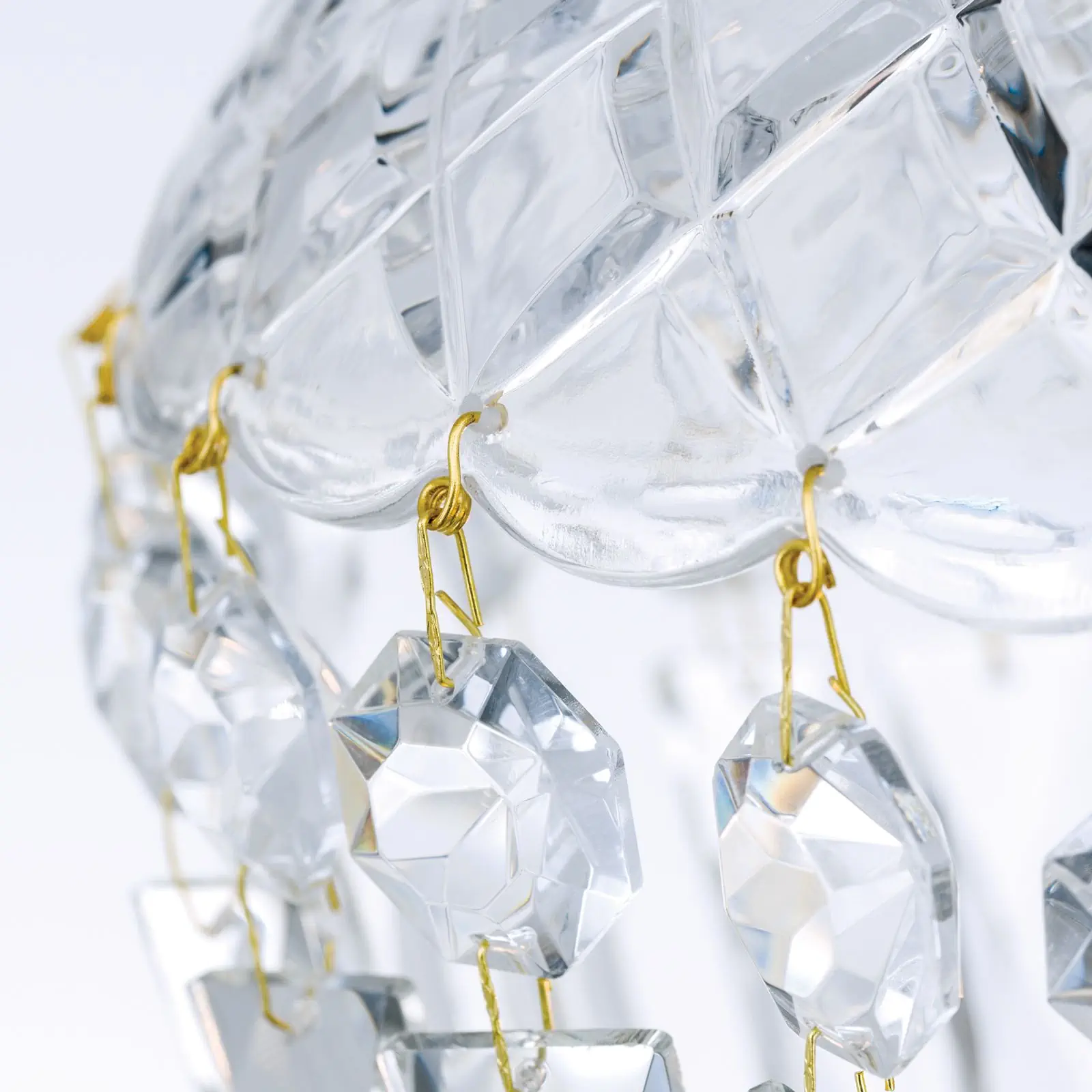 Kristalna viseća lampa ARILA, 1 izvor svetla, antik - 4