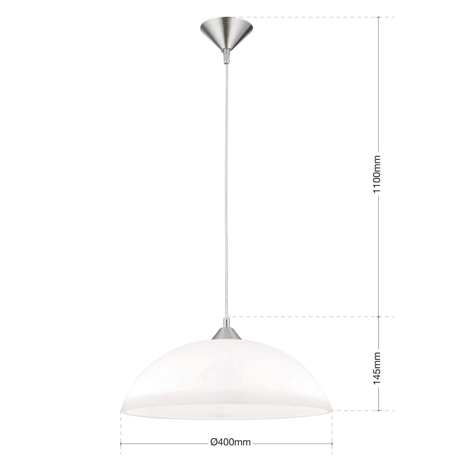 Viseća lampa SUSAN, hromirana - 7