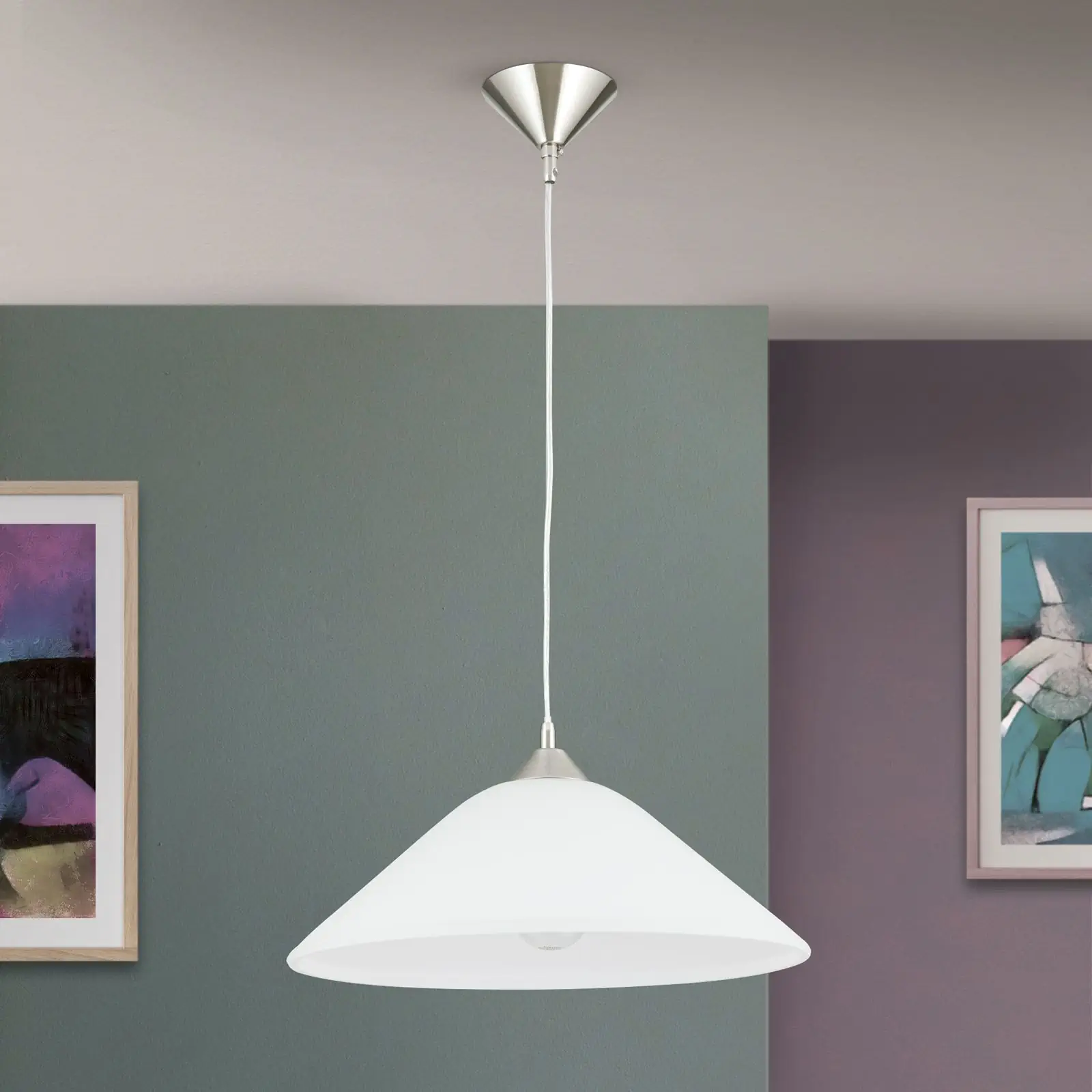 Pojedinačna viseća lampa GRADO, saten hrom završna obrada - 3