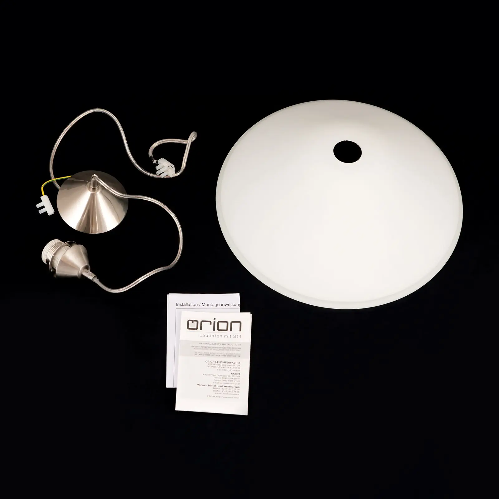 Pojedinačna viseća lampa GRADO, saten hrom završna obrada - 8