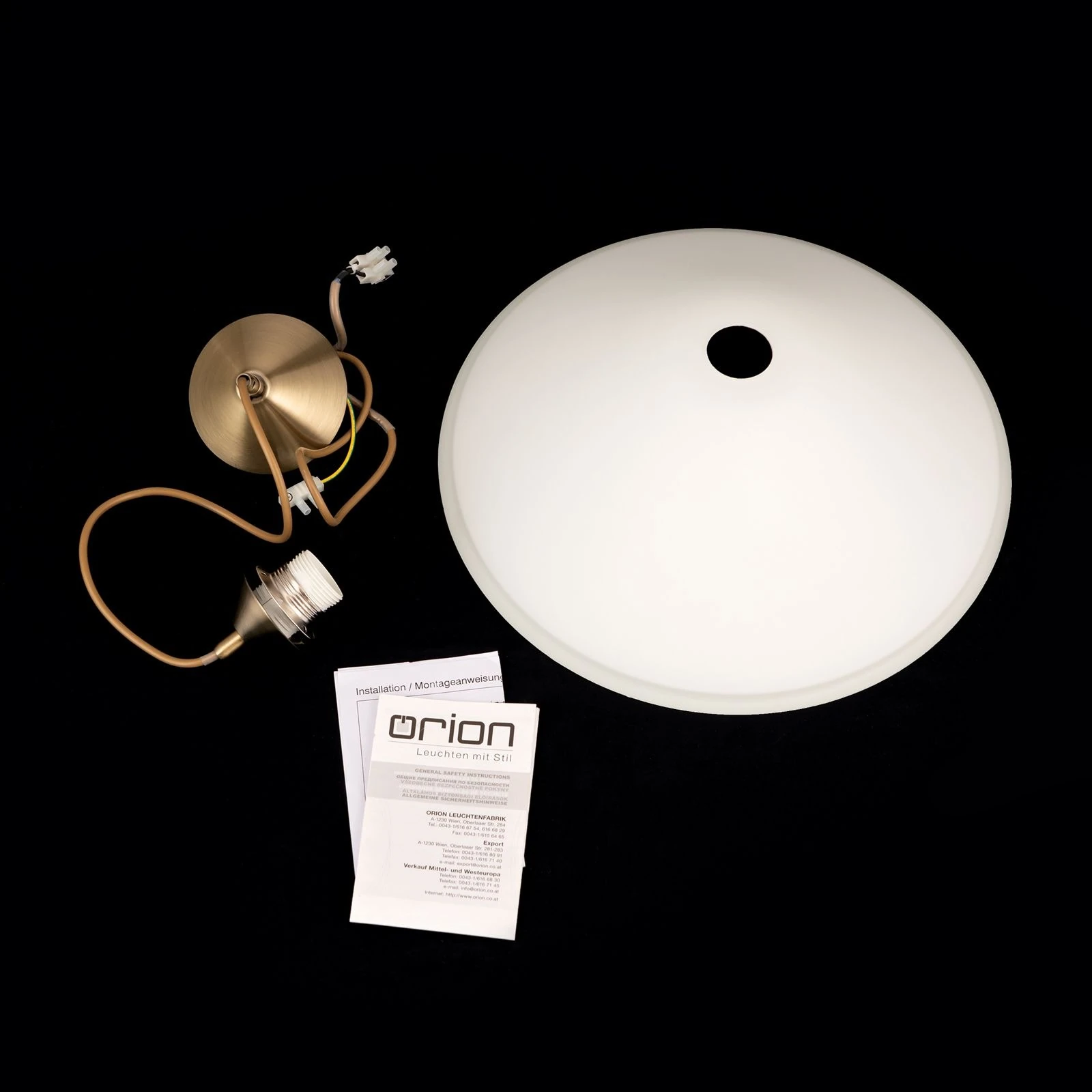 Viseća lampa GRADO, antik mesing - 9