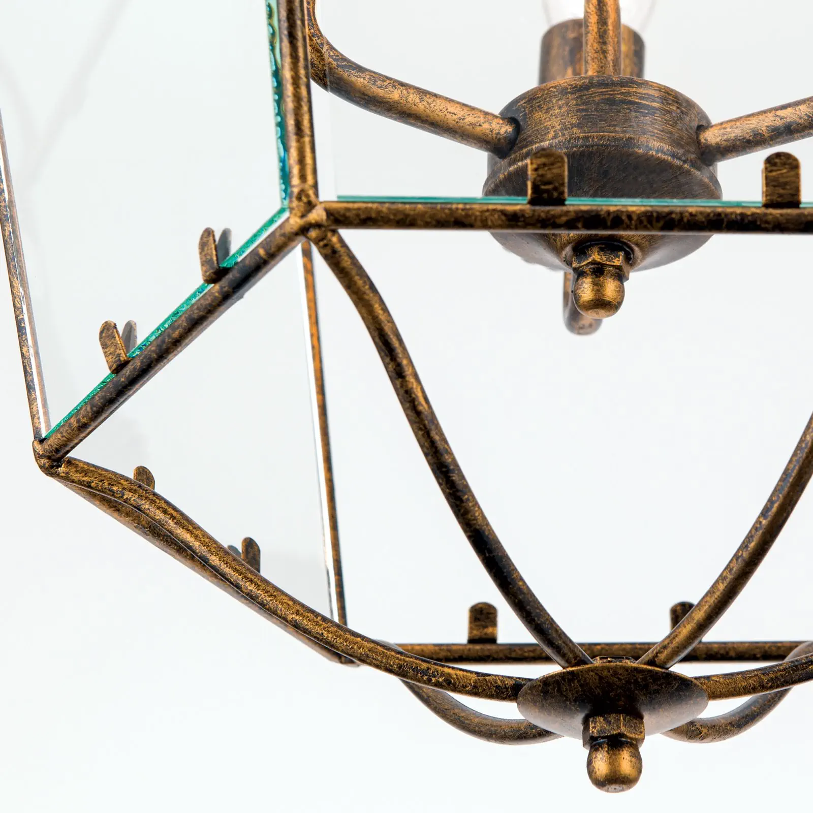 Viseća lampa MANTO, 3 izvora svetla, antik zlato - 5