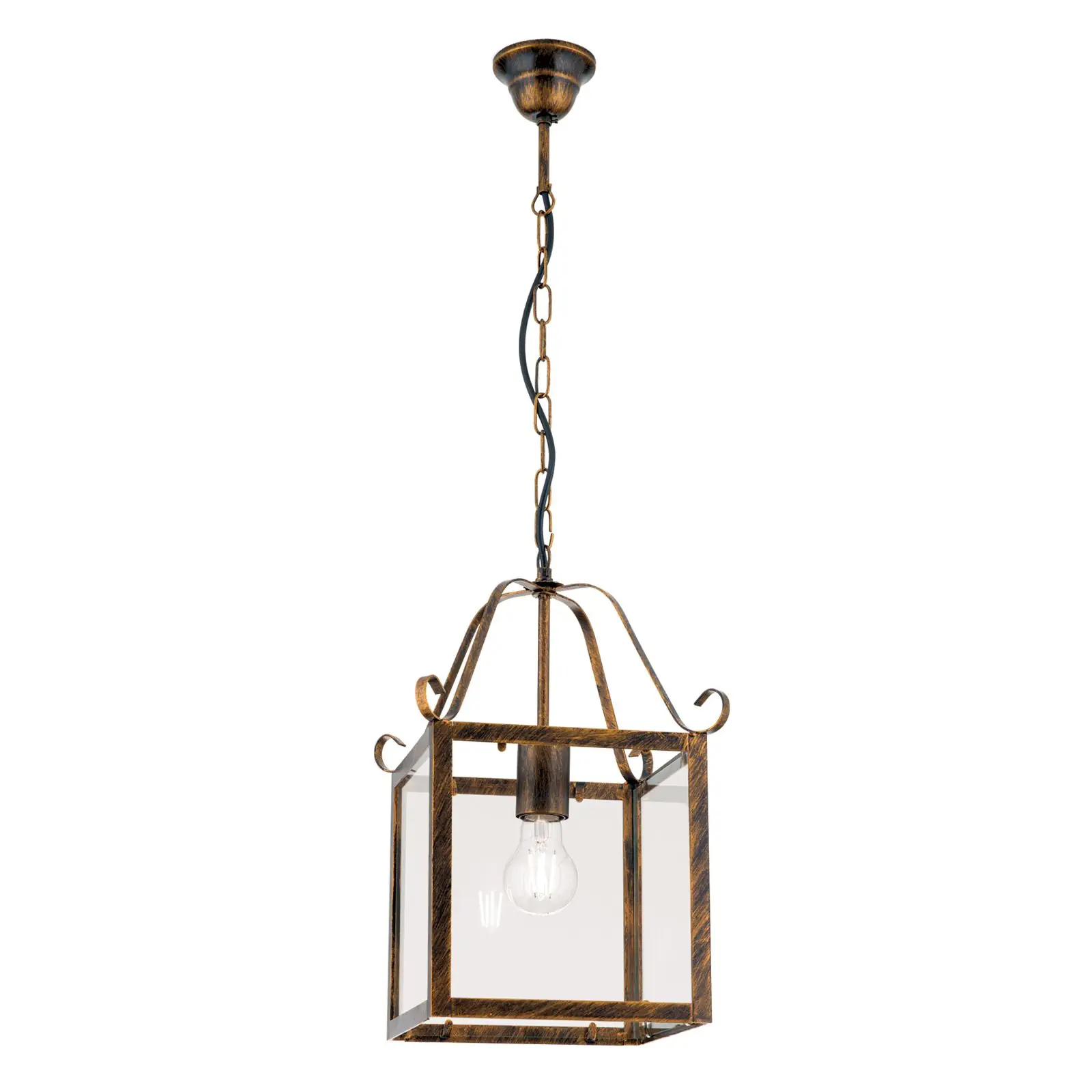 Viseća lampa FRANCO, 1 izvor svetla, antik zlatna - 4