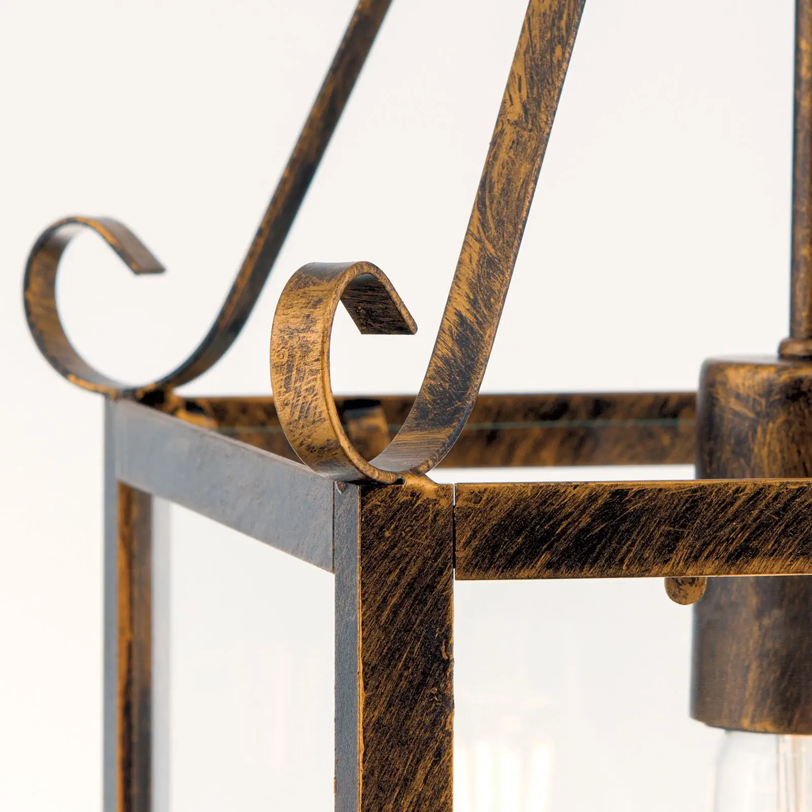 Viseća lampa FRANCO, 1 izvor svetla, antik zlatna - 5