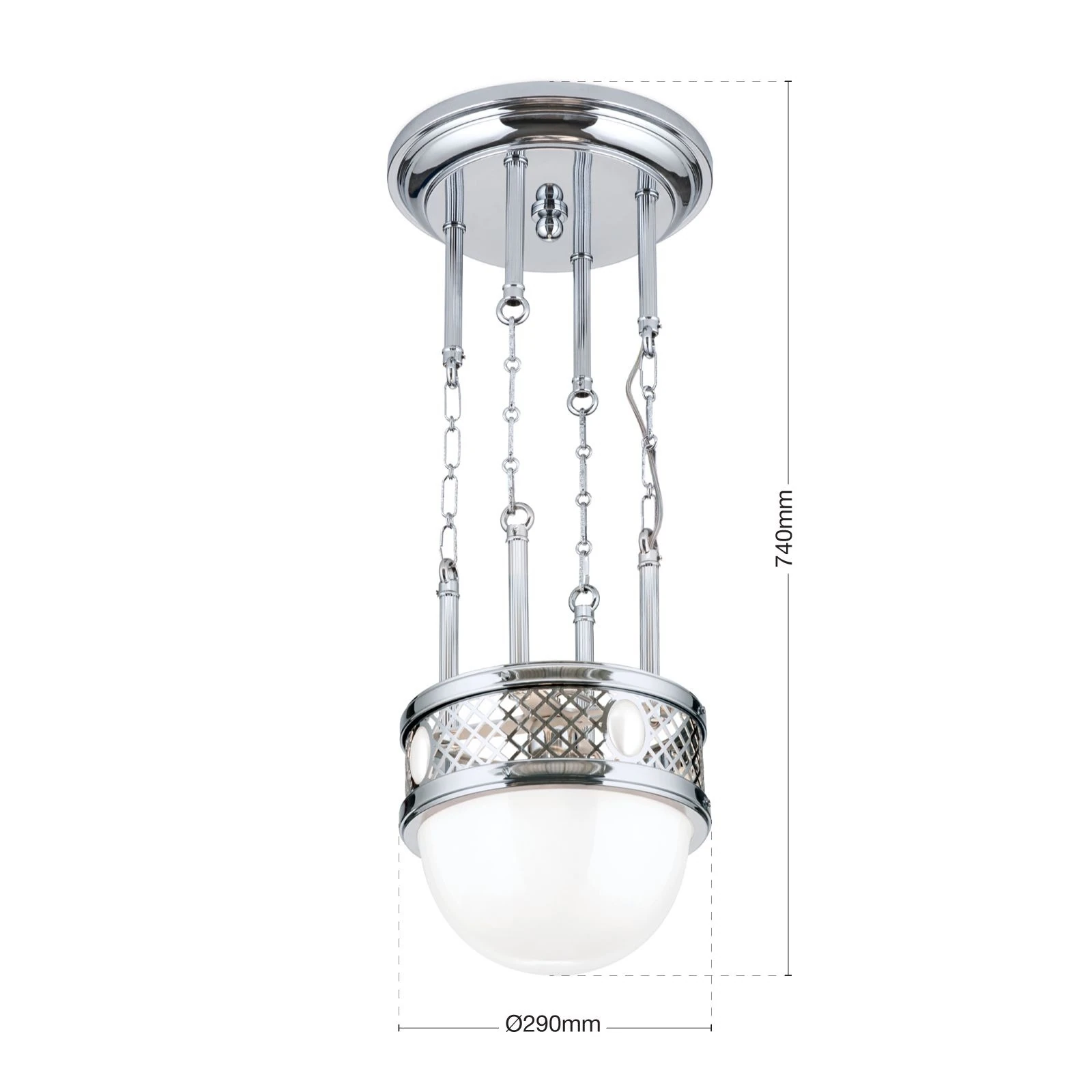 Viseća lampa ALT WIEN, sjajni nikl, 29cm - 7