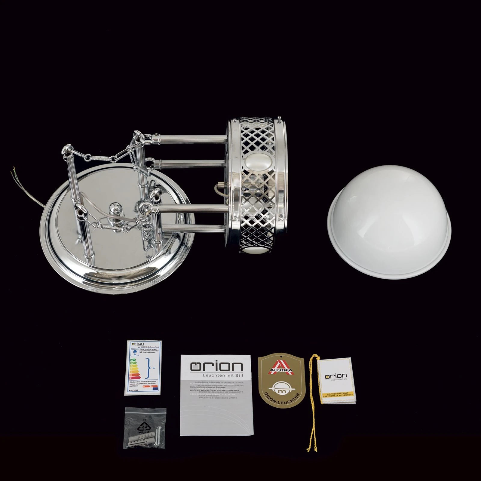 Viseća lampa ALT WIEN, sjajni nikl, 29cm - 8