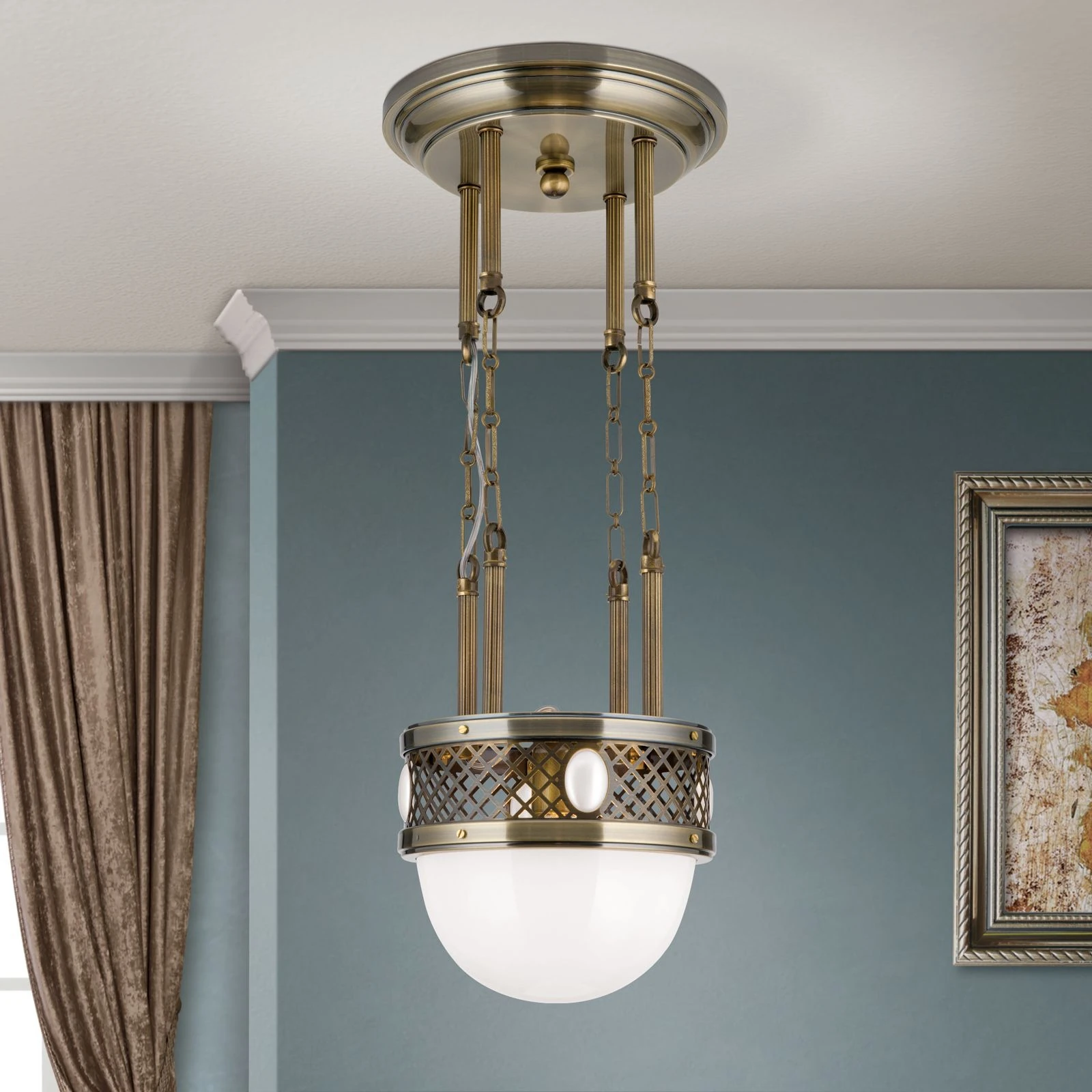 Viseća lampa Alt Wien, antik mesing, 29 cm - 1