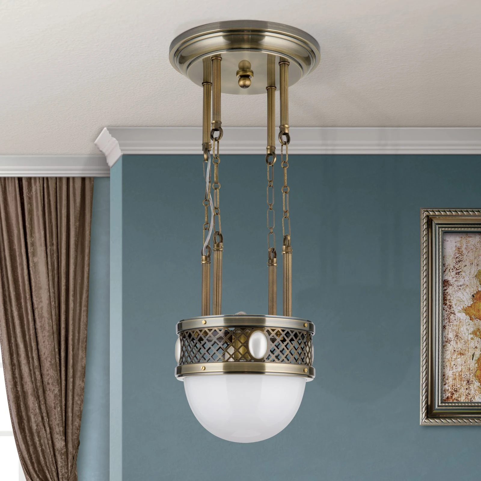 Viseća lampa Alt Wien, antik mesing, 29 cm - 3