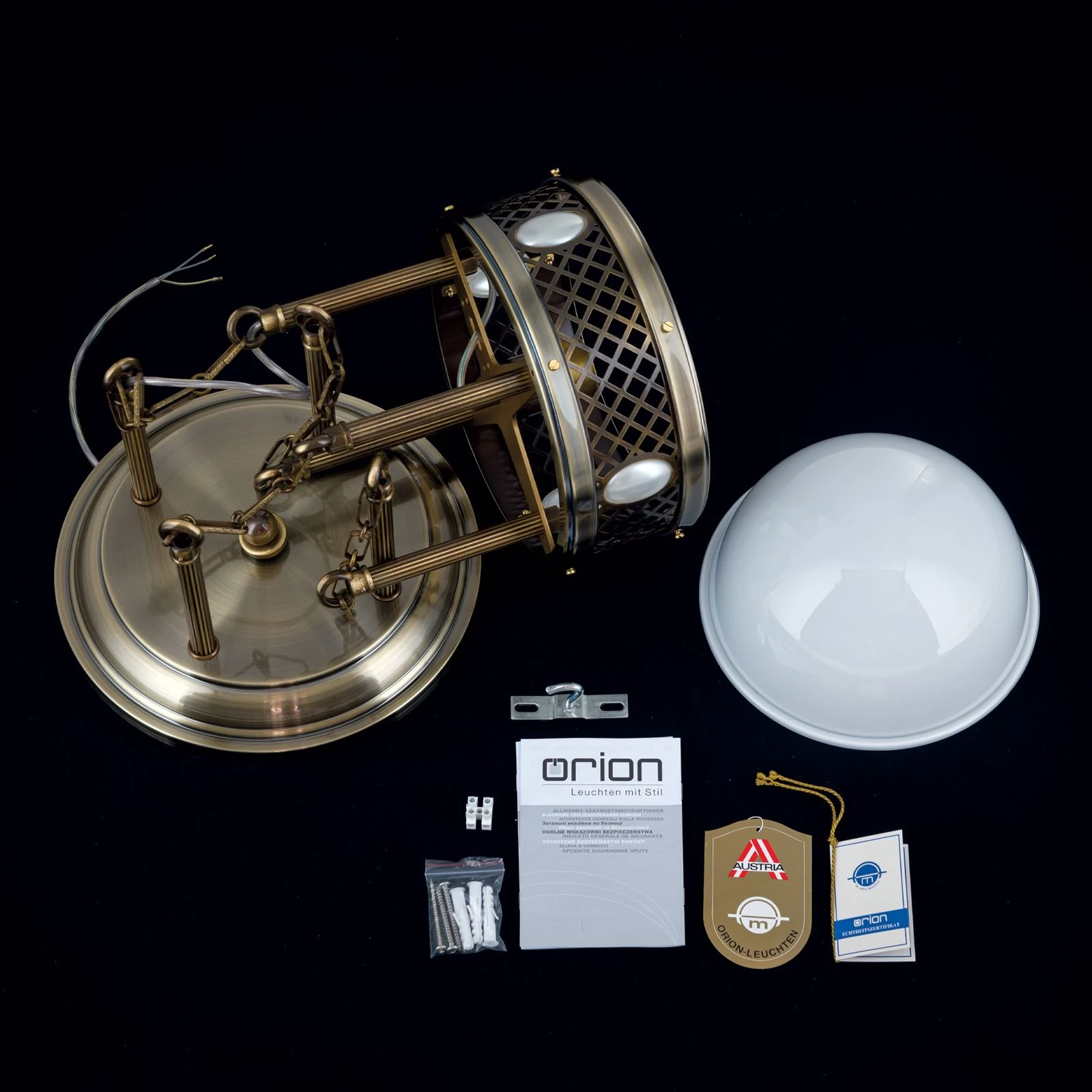 Viseća lampa Alt Wien, antik mesing, 29 cm - 8