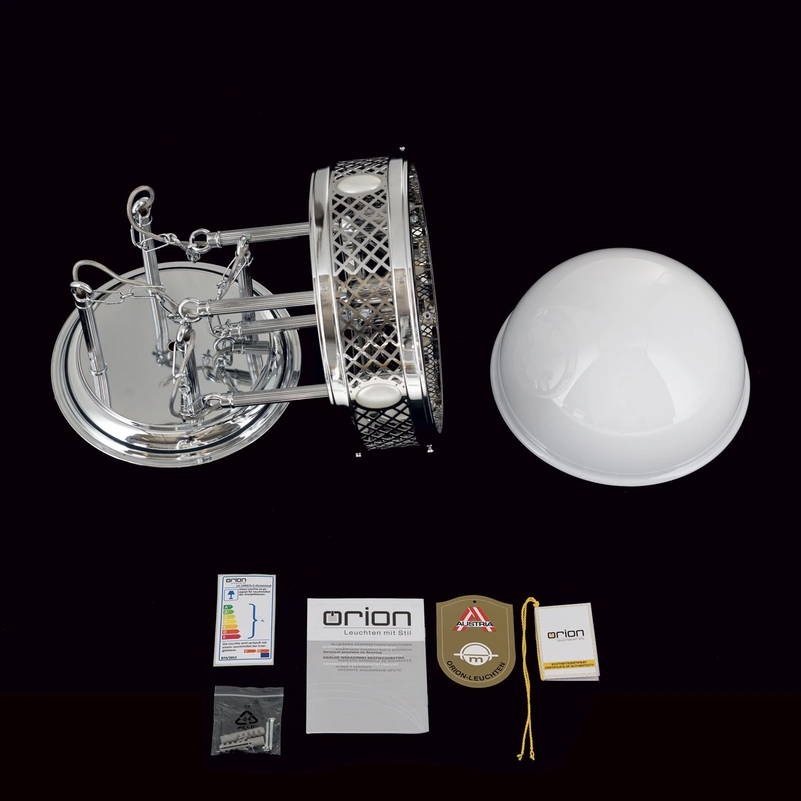 Viseća lampa ALT WIEN, sjajni nikl, 32cm - 8