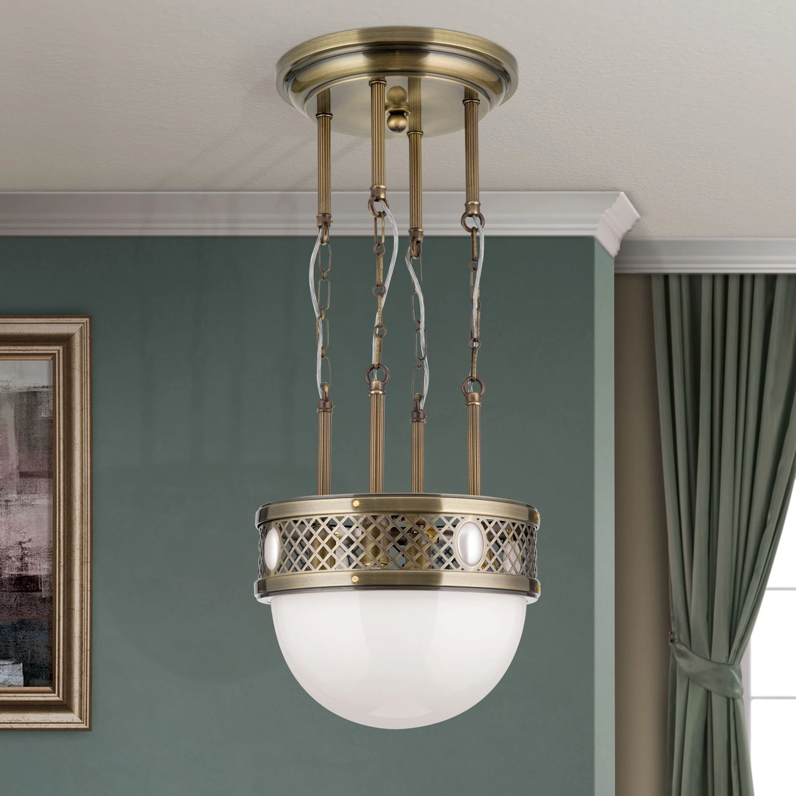 Viseća lampa ALT WIEN, antik mesing, 32 cm - 3