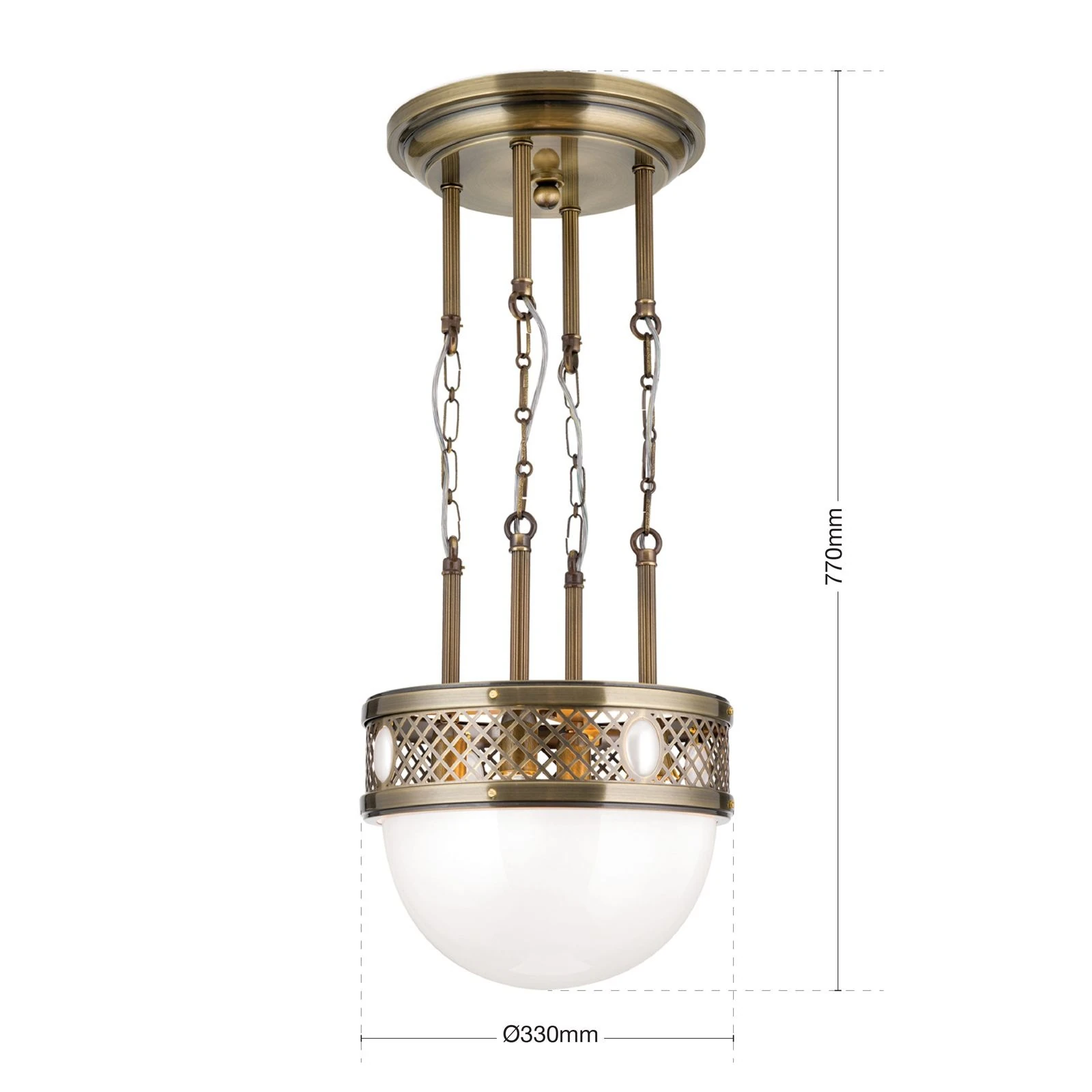 Viseća lampa ALT WIEN, antik mesing, 32 cm - 7