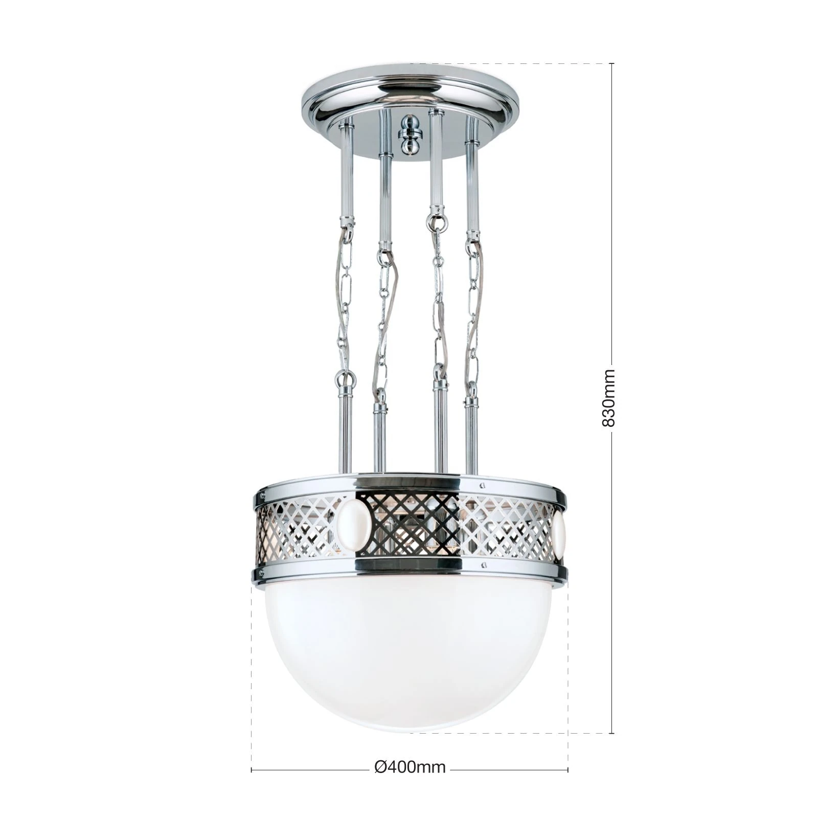 Viseća lampa ALT WIEN, sjajni nikl, 40cm - 7