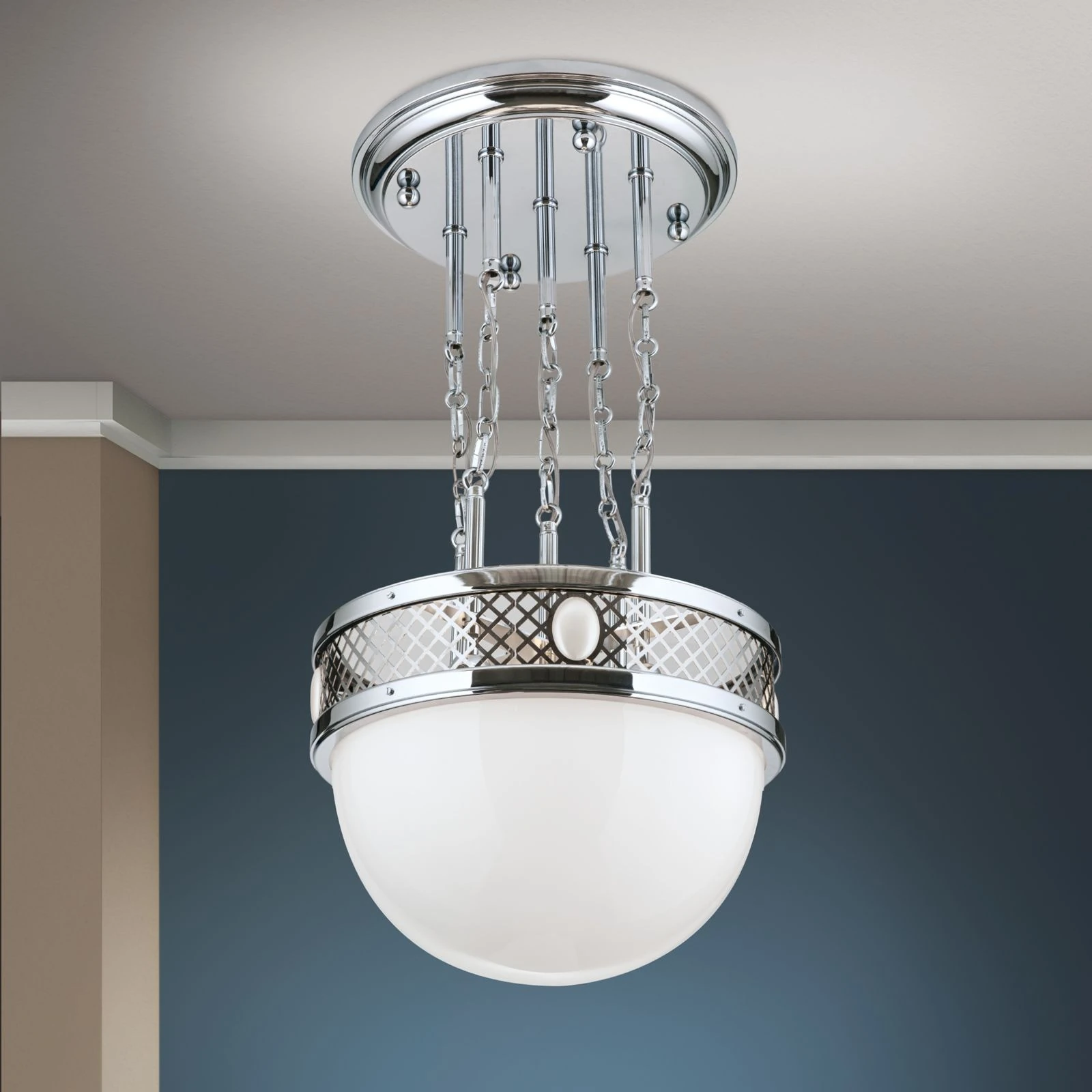 Viseća lampa ALT WIEN, sjajni nikl, 46cm - 2