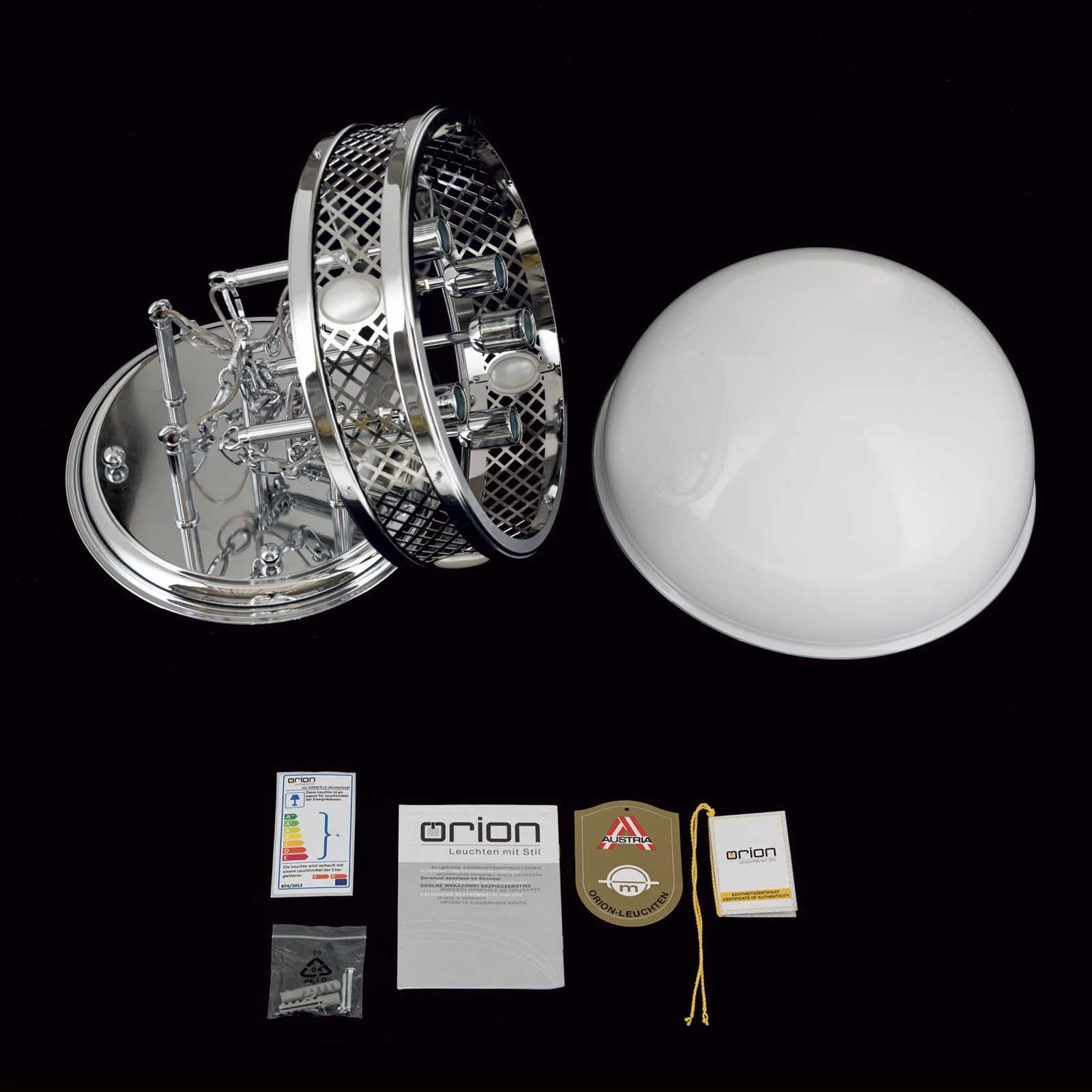 Viseća lampa ALT WIEN, sjajni nikl, 46cm - 8