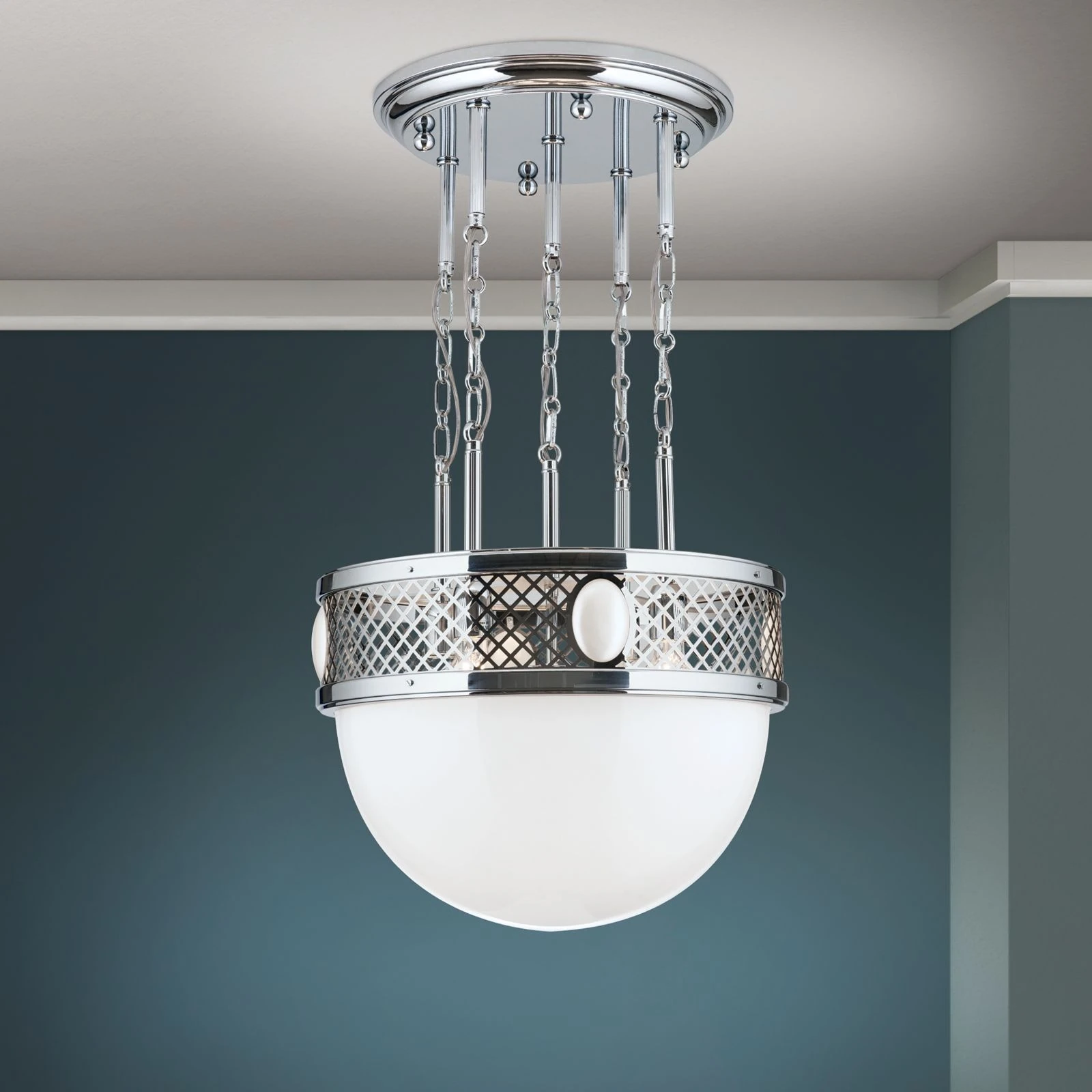 Viseća lampa ALT WIEN, sjajni nikl, 53cm - 1