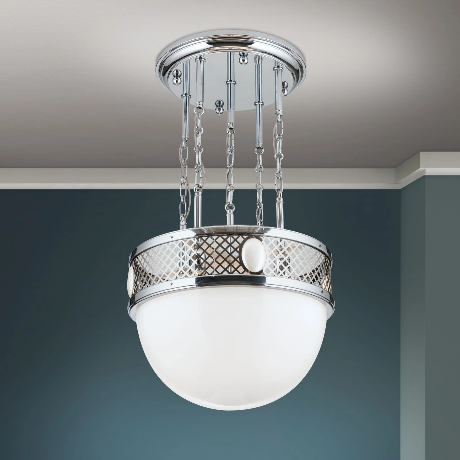 Viseća lampa ALT WIEN, sjajni nikl, 53cm - 2