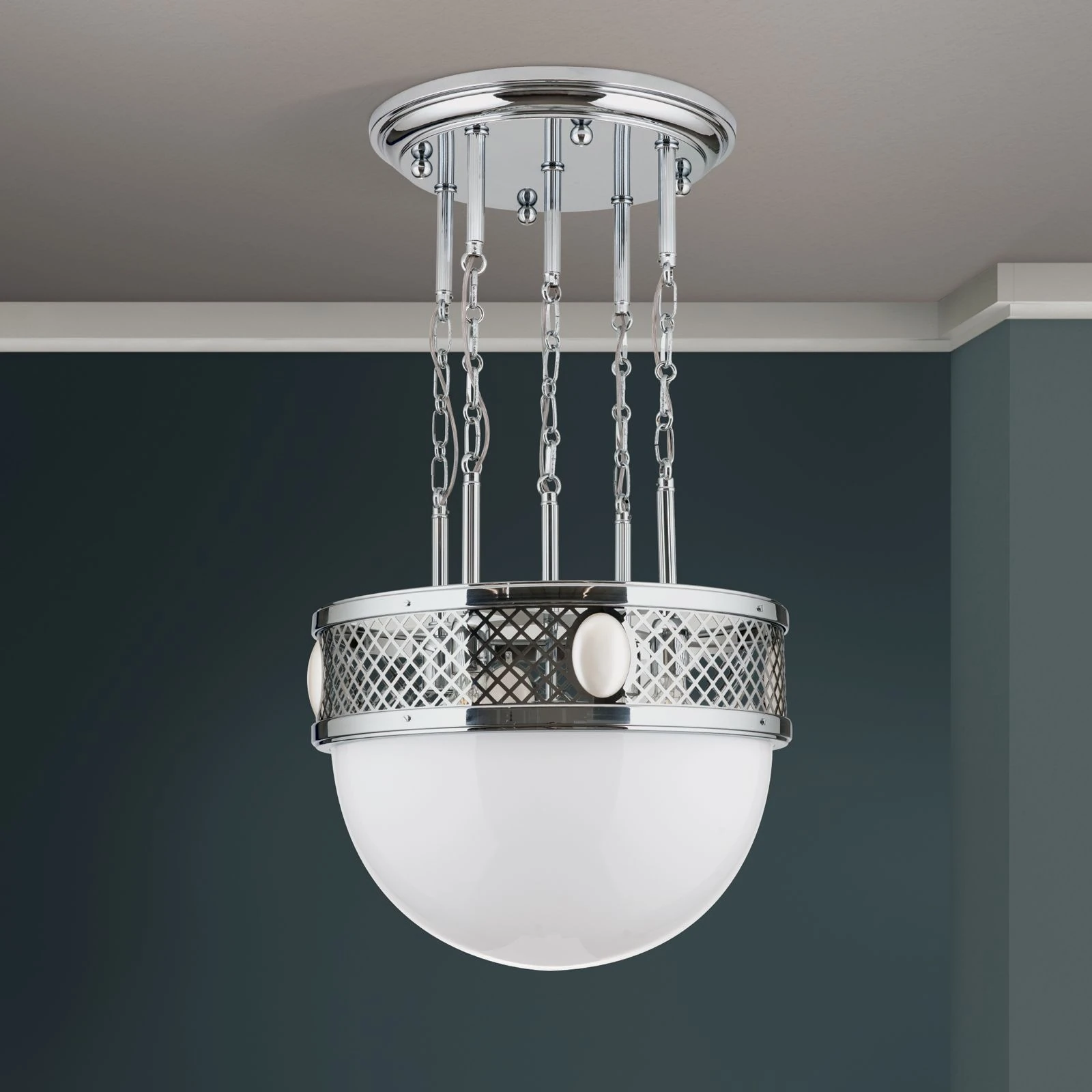 Viseća lampa ALT WIEN, sjajni nikl, 53cm - 3