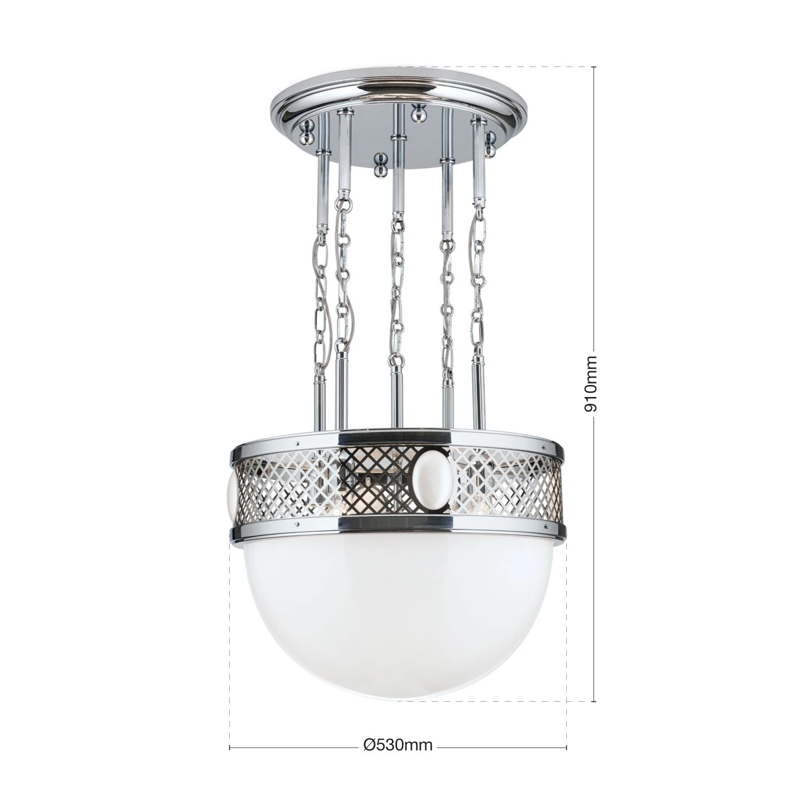 Viseća lampa ALT WIEN, sjajni nikl, 53cm - 7