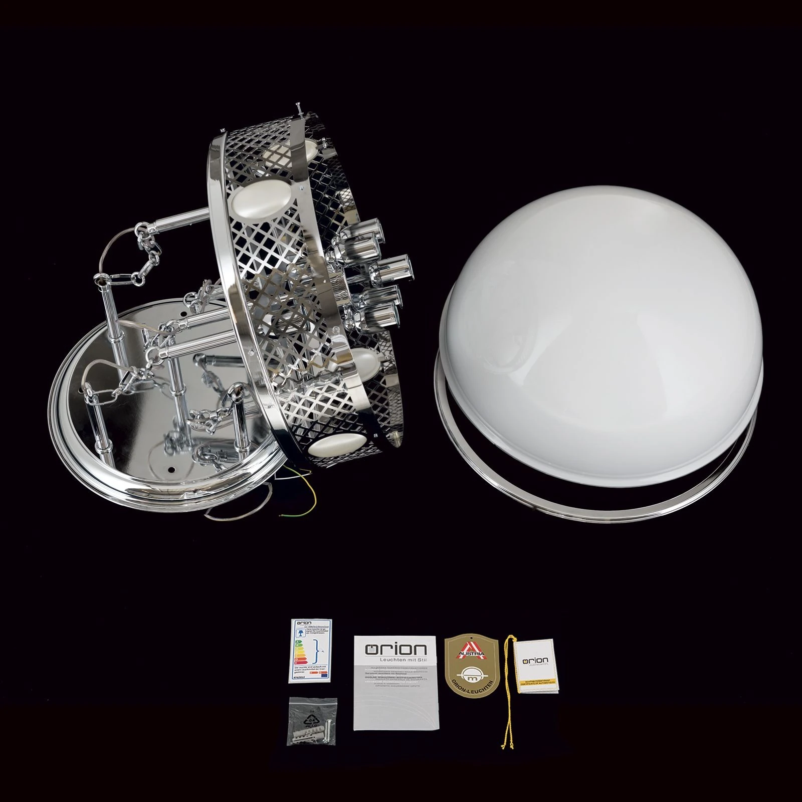 Viseća lampa ALT WIEN, sjajni nikl, 53cm - 8