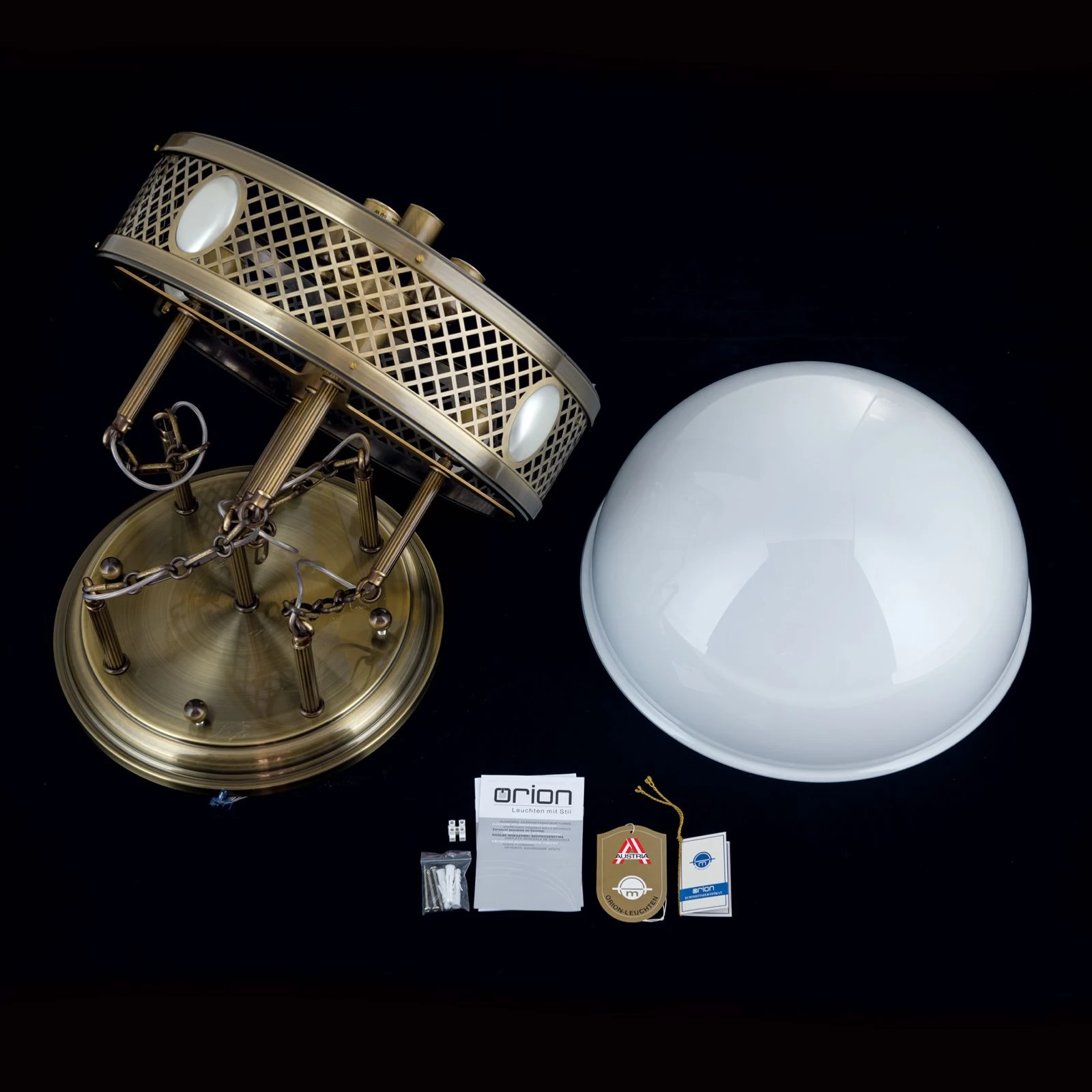 Viseća lampa ALT WIEN, antik mesing, 53 cm - 8