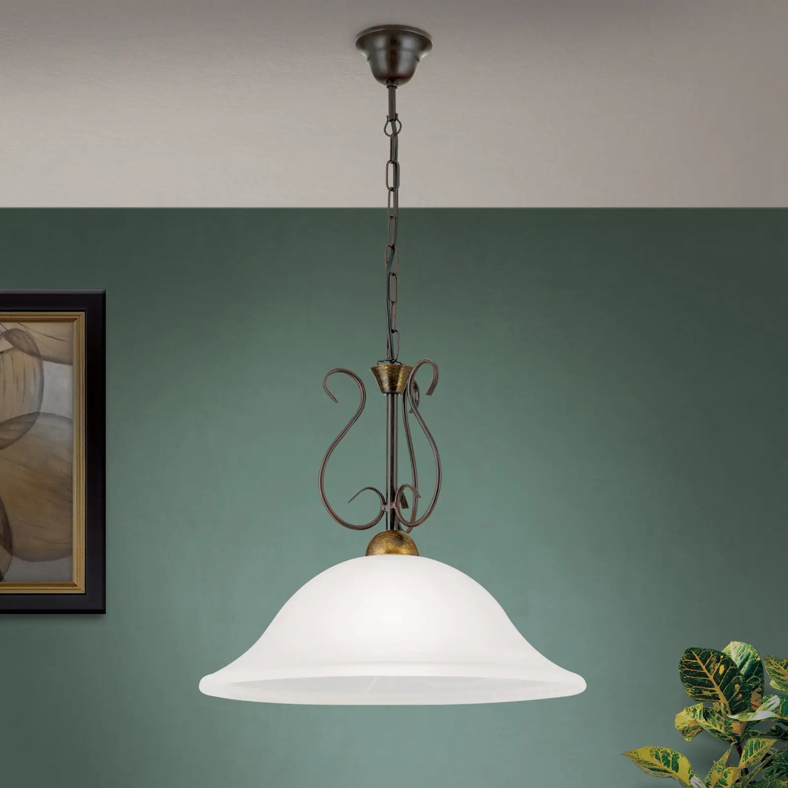 Viseća lampa LUDO, 1 izvor svetla, antikna