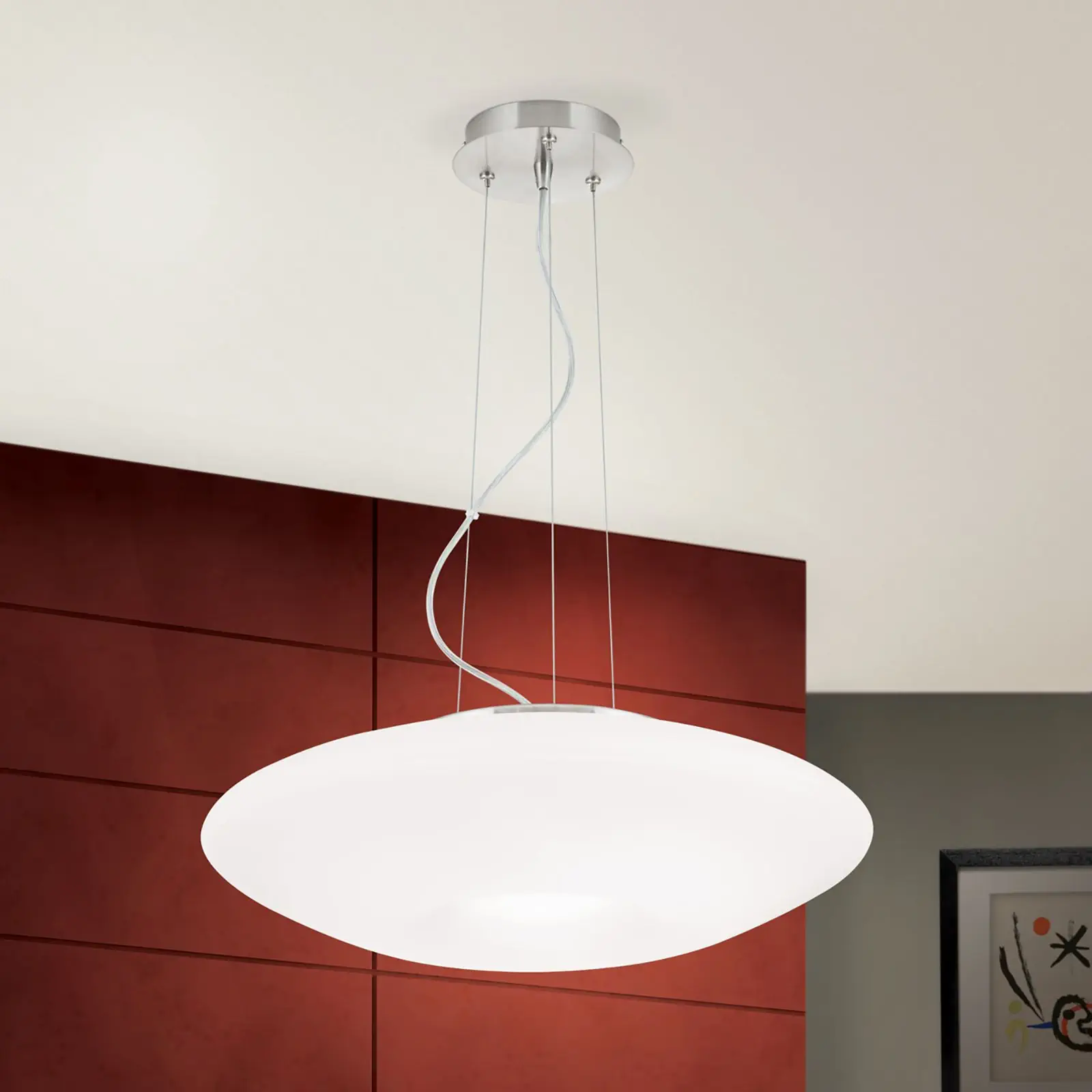Viseća lampa BLANC, 2 izvora svetla, opal - 2