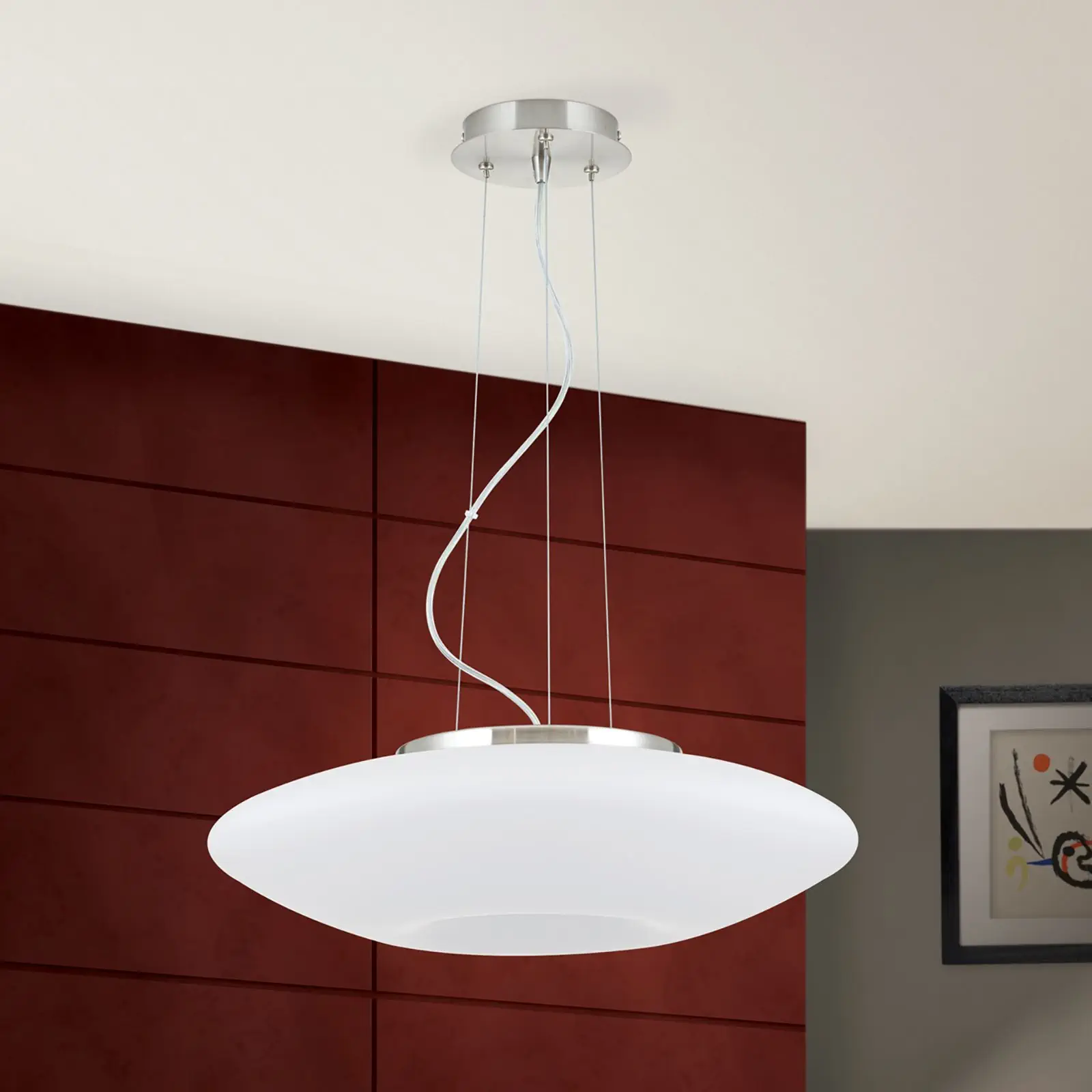 Viseća lampa BLANC, 2 izvora svetla, opal - 3