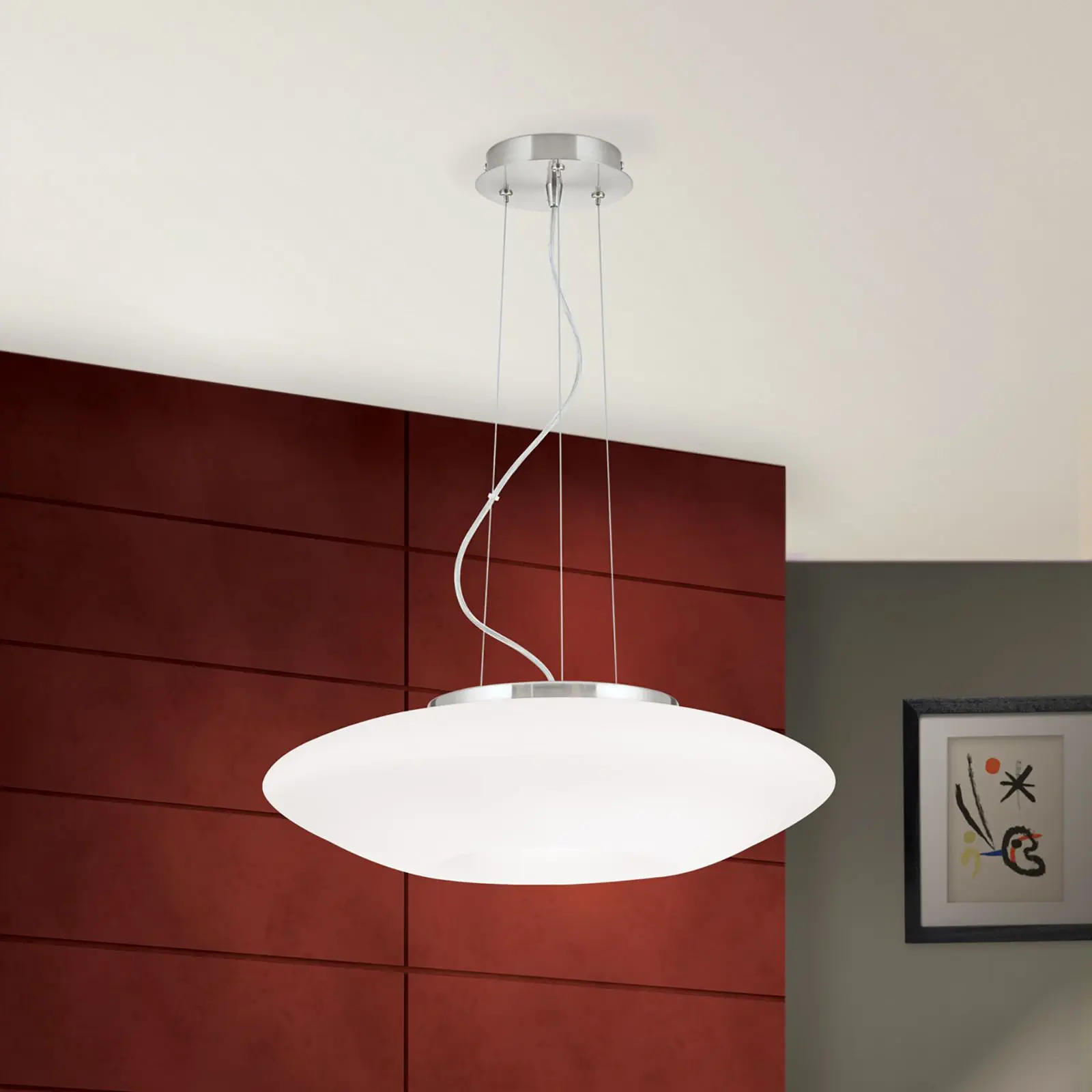 Viseća lampa BLANC, 2 izvora svetla, opal - 7