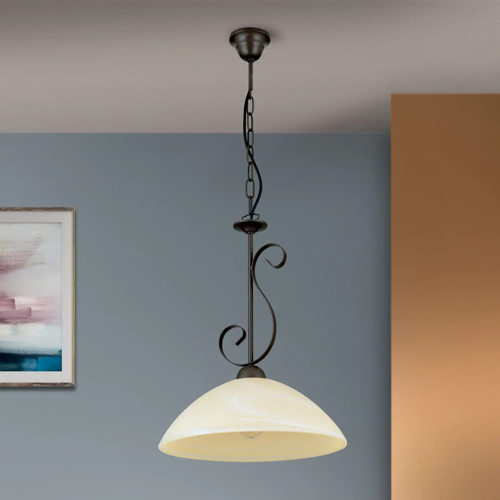 Viseća lampa ELLA, 1 izvor svetla, antik - 3