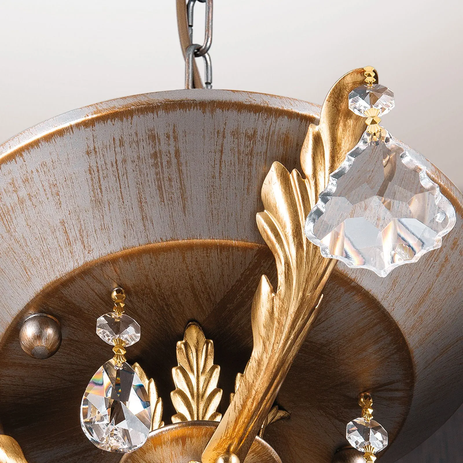 Viseća lampa MIRAMARE, 1 izvor svetla, srebrno-zlatna - 2