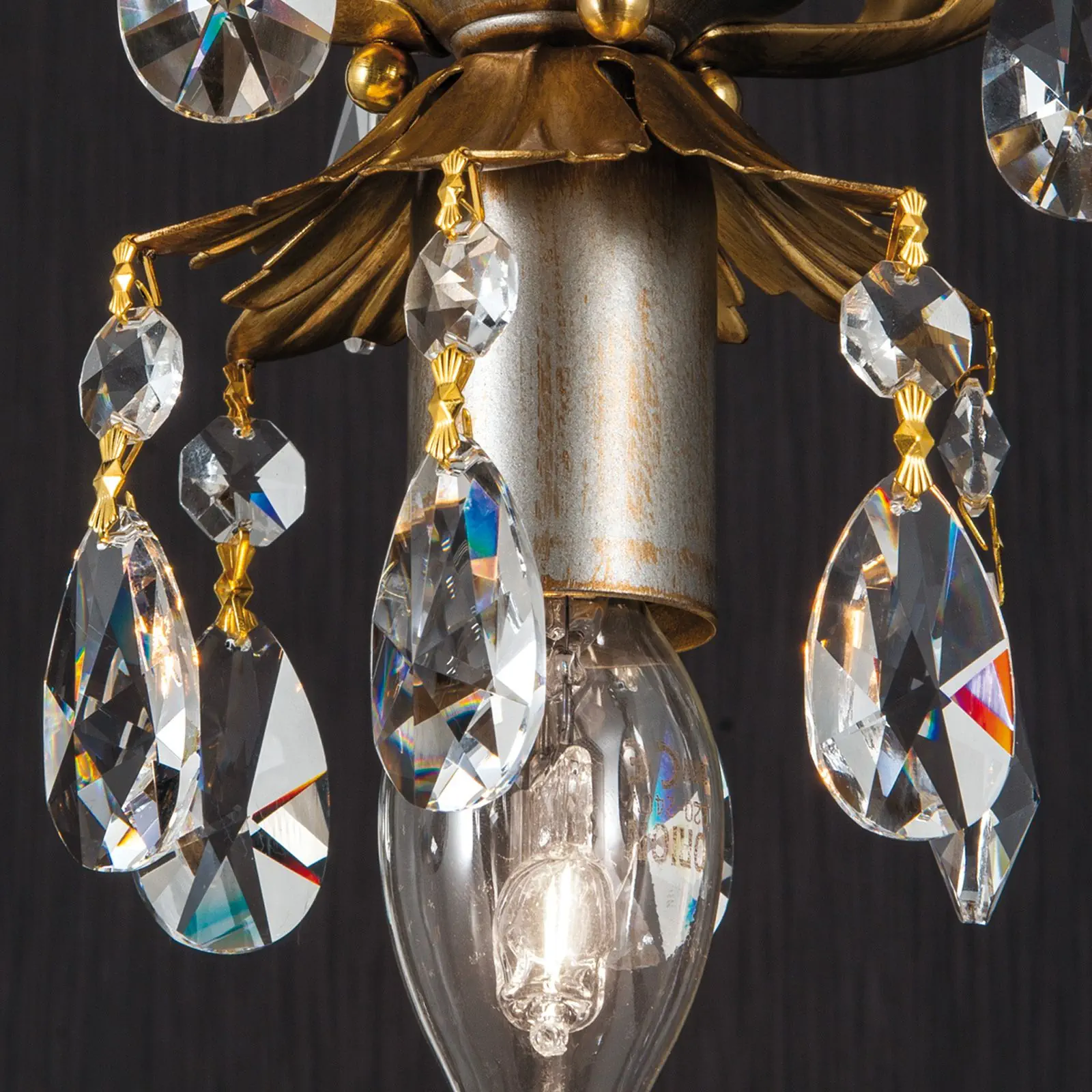 Viseća lampa MIRAMARE, 1 izvor svetla, srebrno-zlatna - 3