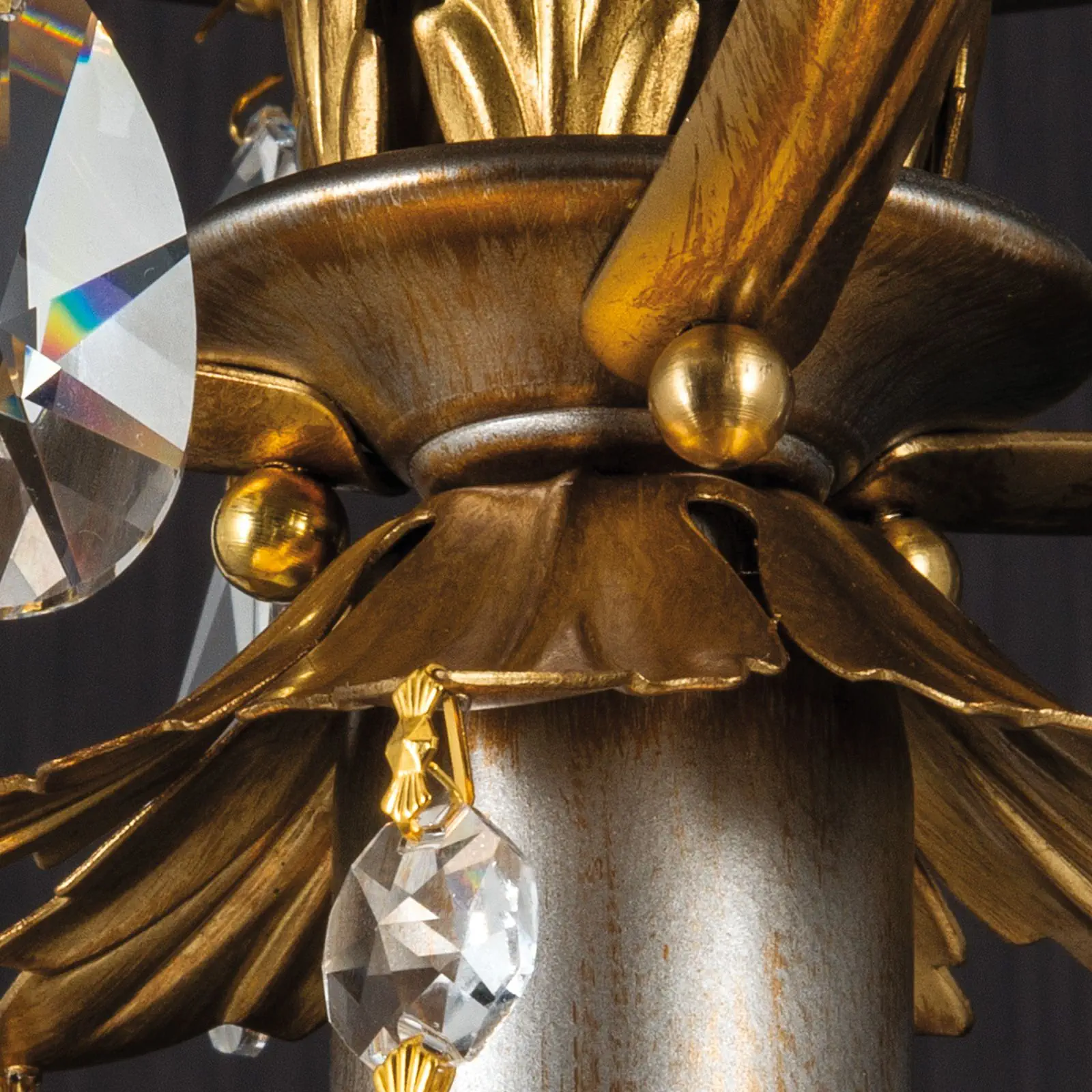 Viseća lampa MIRAMARE, 1 izvor svetla, srebrno-zlatna - 4