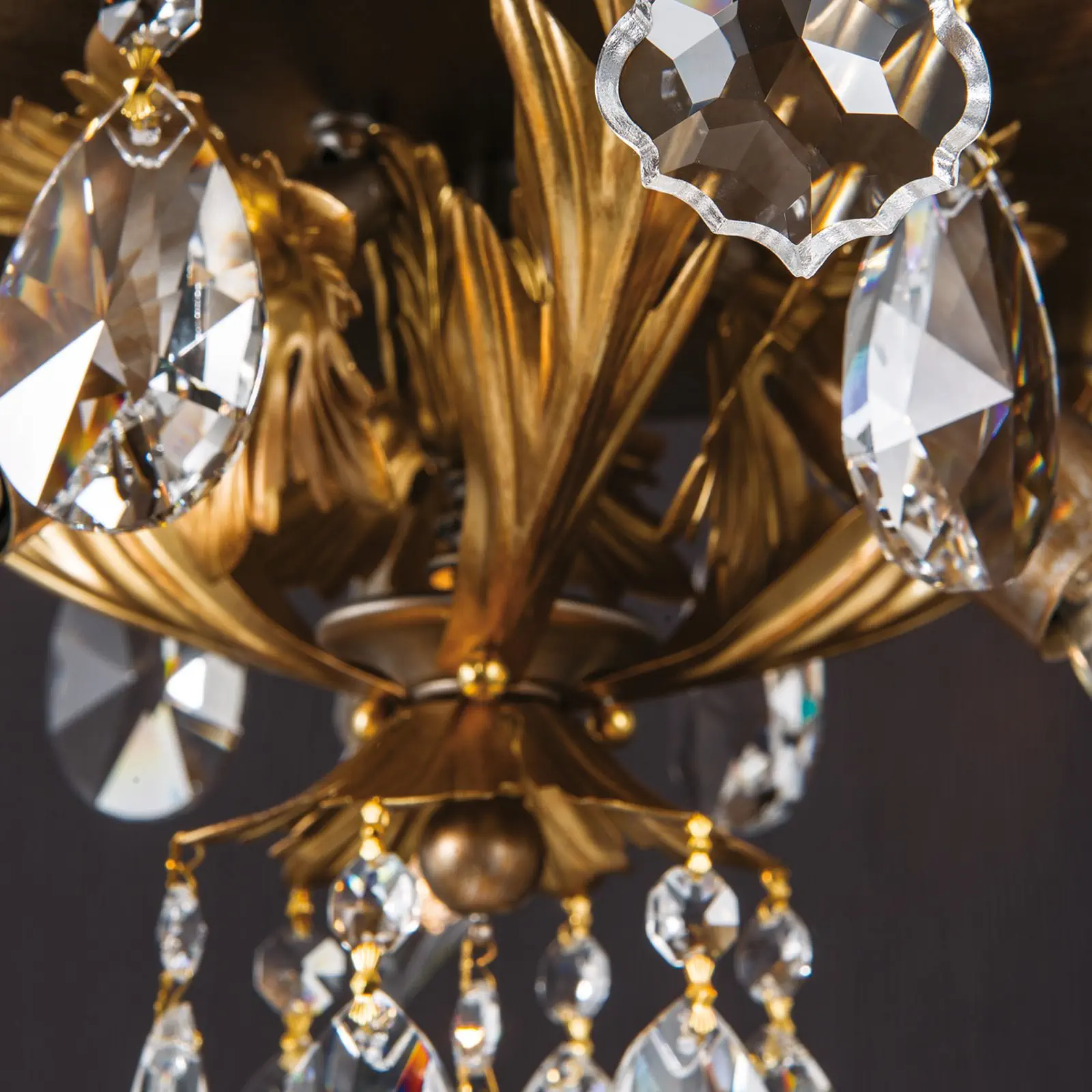 Viseća lampa MIRAMARE, 3 izvora svetla, srebrno-zlatna - 4