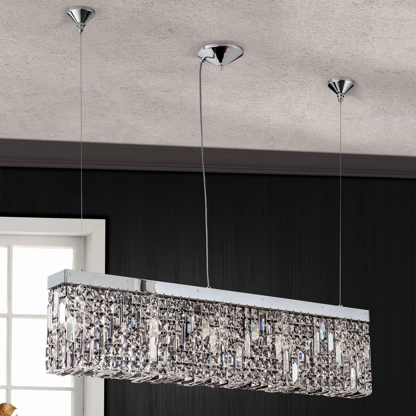 Viseća lampa RING, 5 izvora svetla, 90 cm, hromirana - 4