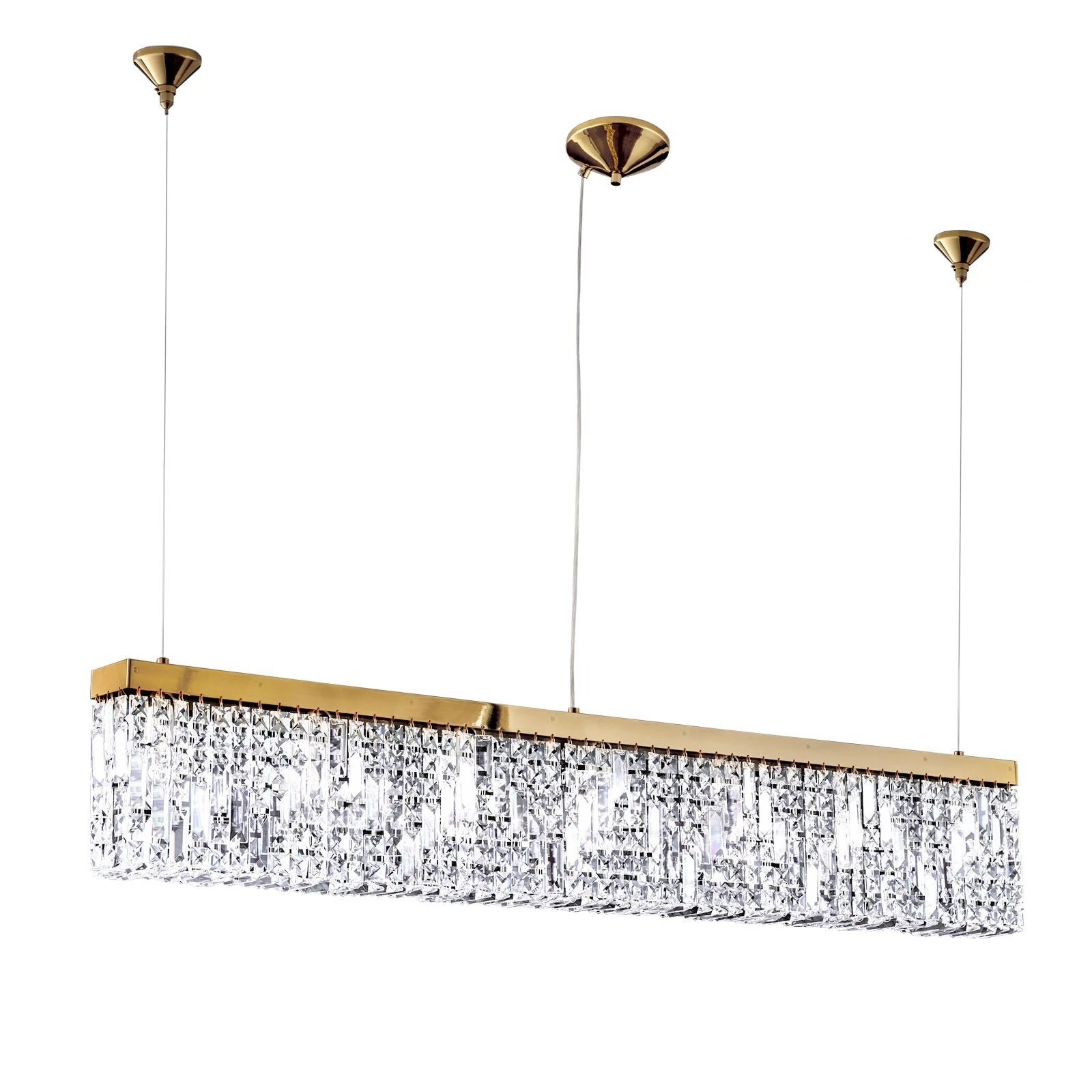 Viseća lampa RING, 7 izvora svetla, 130 cm, 24-karatno pozlaćena - 3