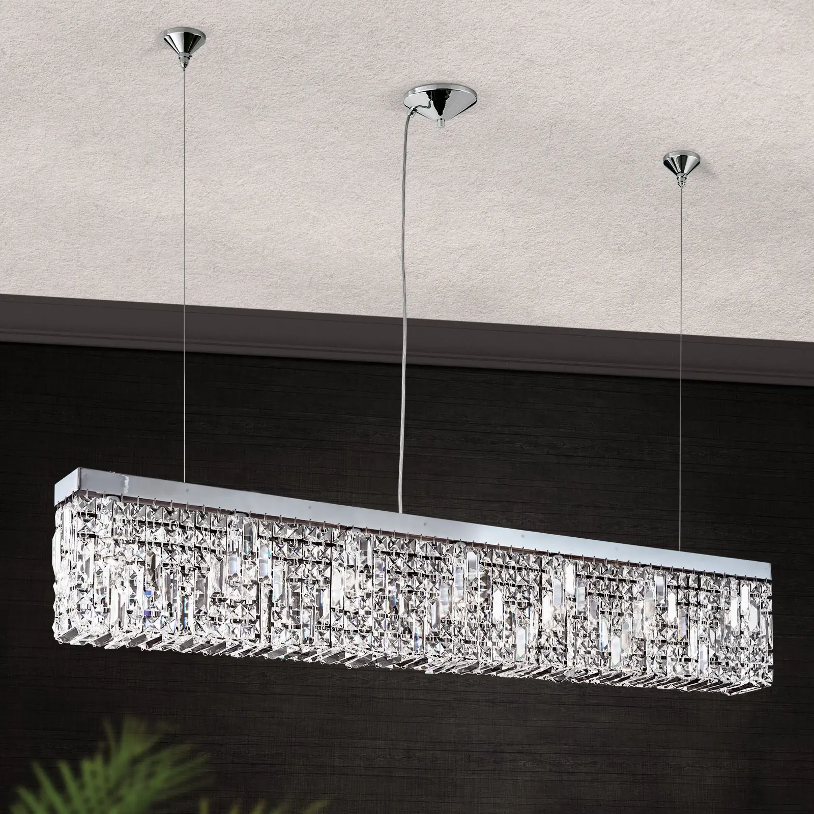 Viseća lampa RING, hrom, 130 cm - 2