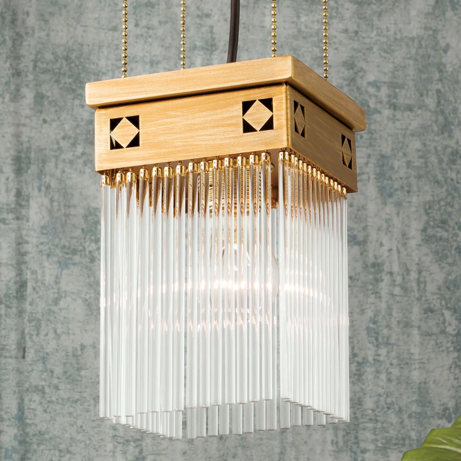 Viseća lampa ART QUATRO, 1 izvor svetla, antik bronza - 3